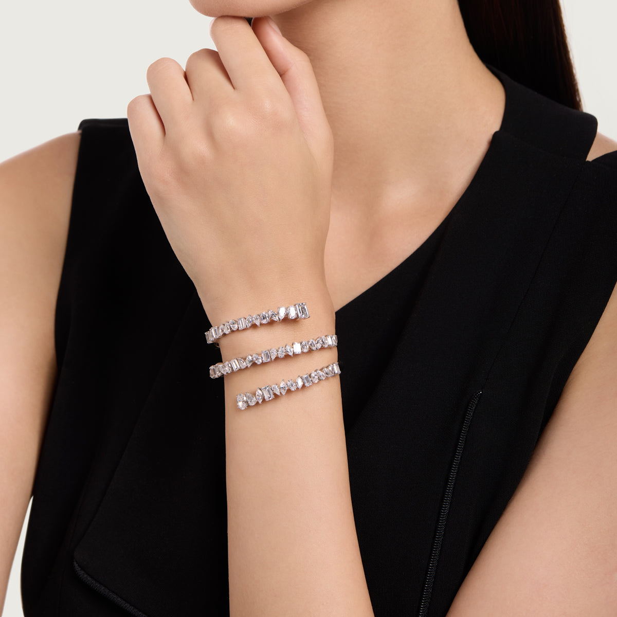 Starlight Trail Diamond Bangle