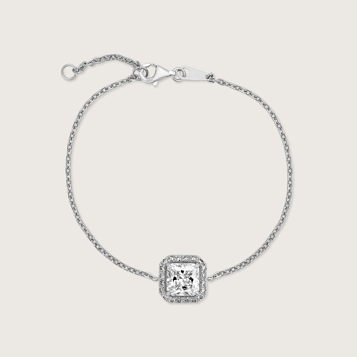 Radiant Diamond Pendant Bracelet