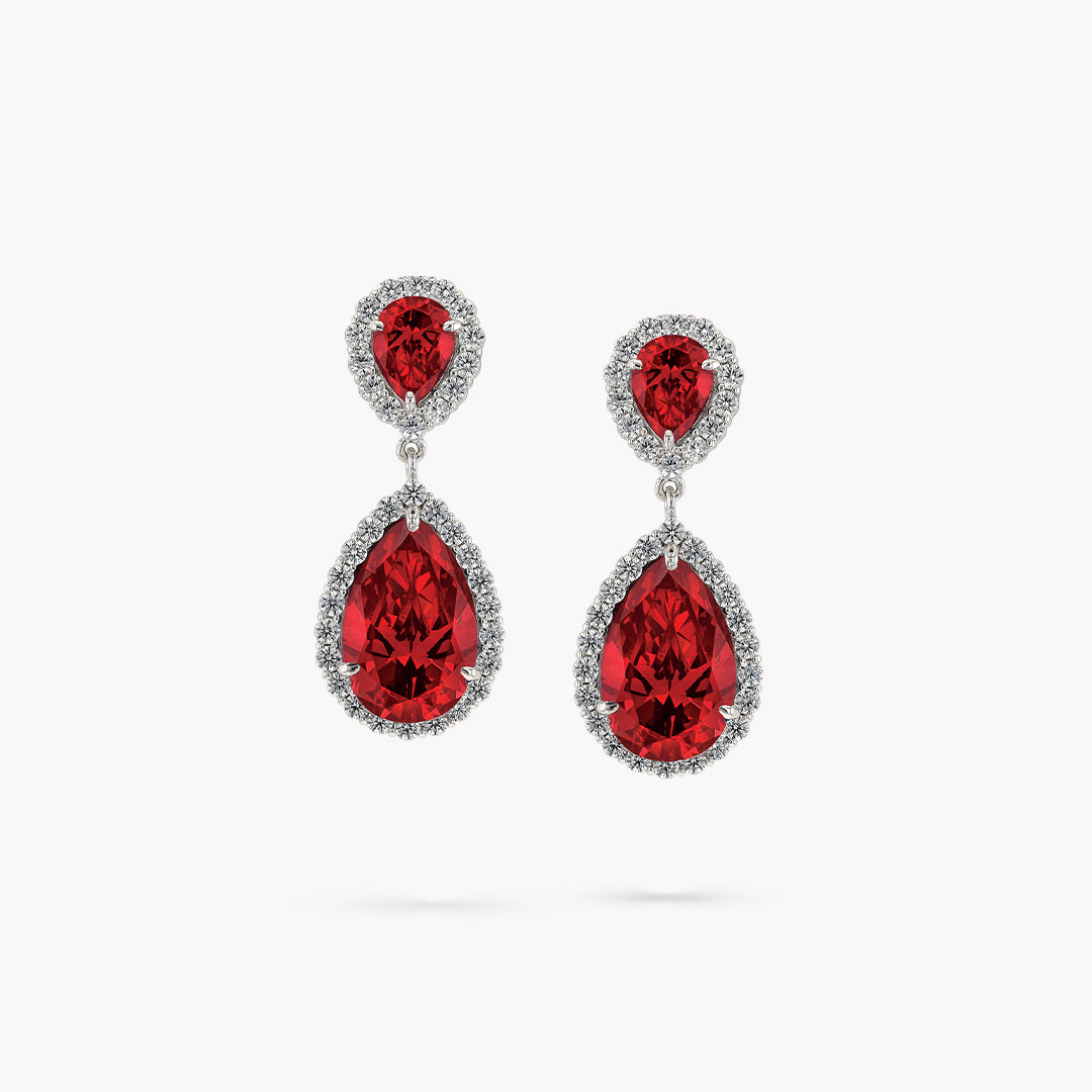 DANI 'Halo' 2 Stone Drop Earrings