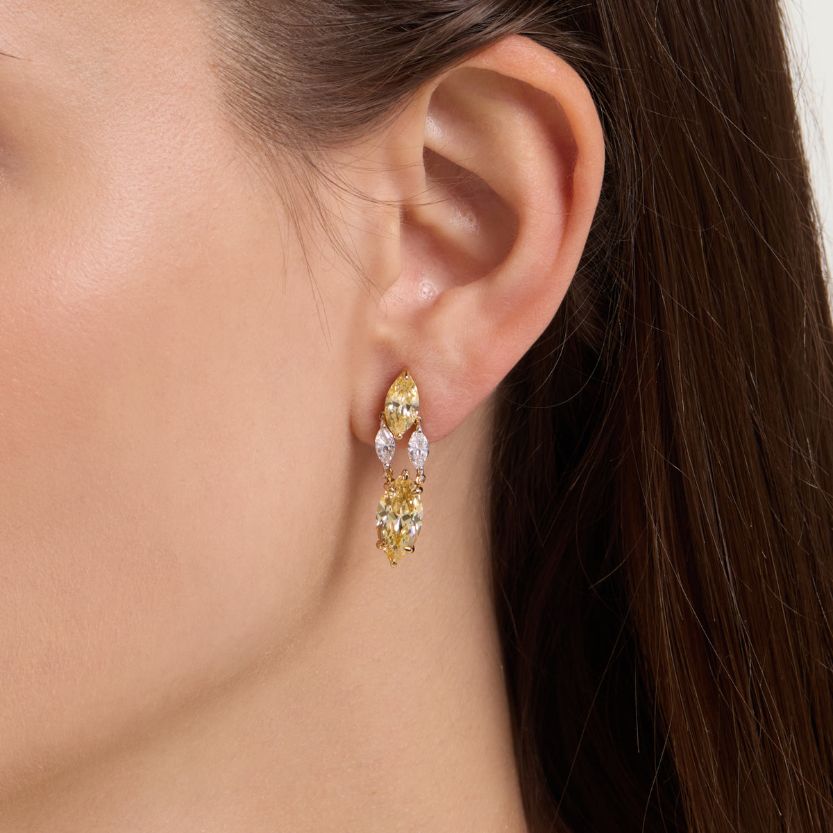 Canary Diamond Dazzle Earrings