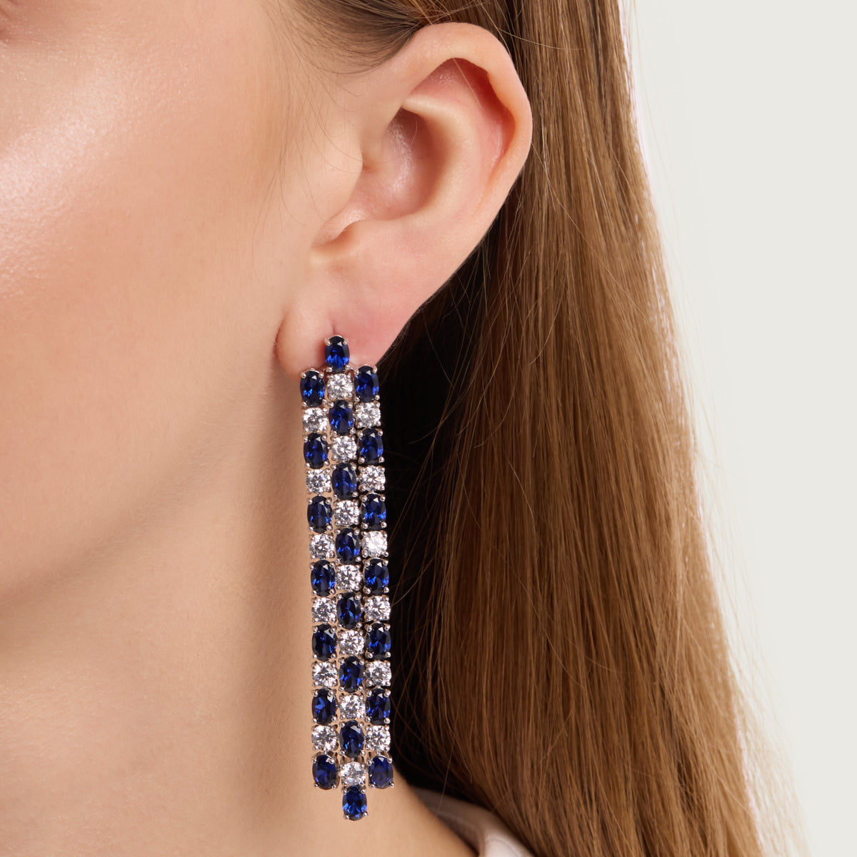 Sapphire Cascade Earrings