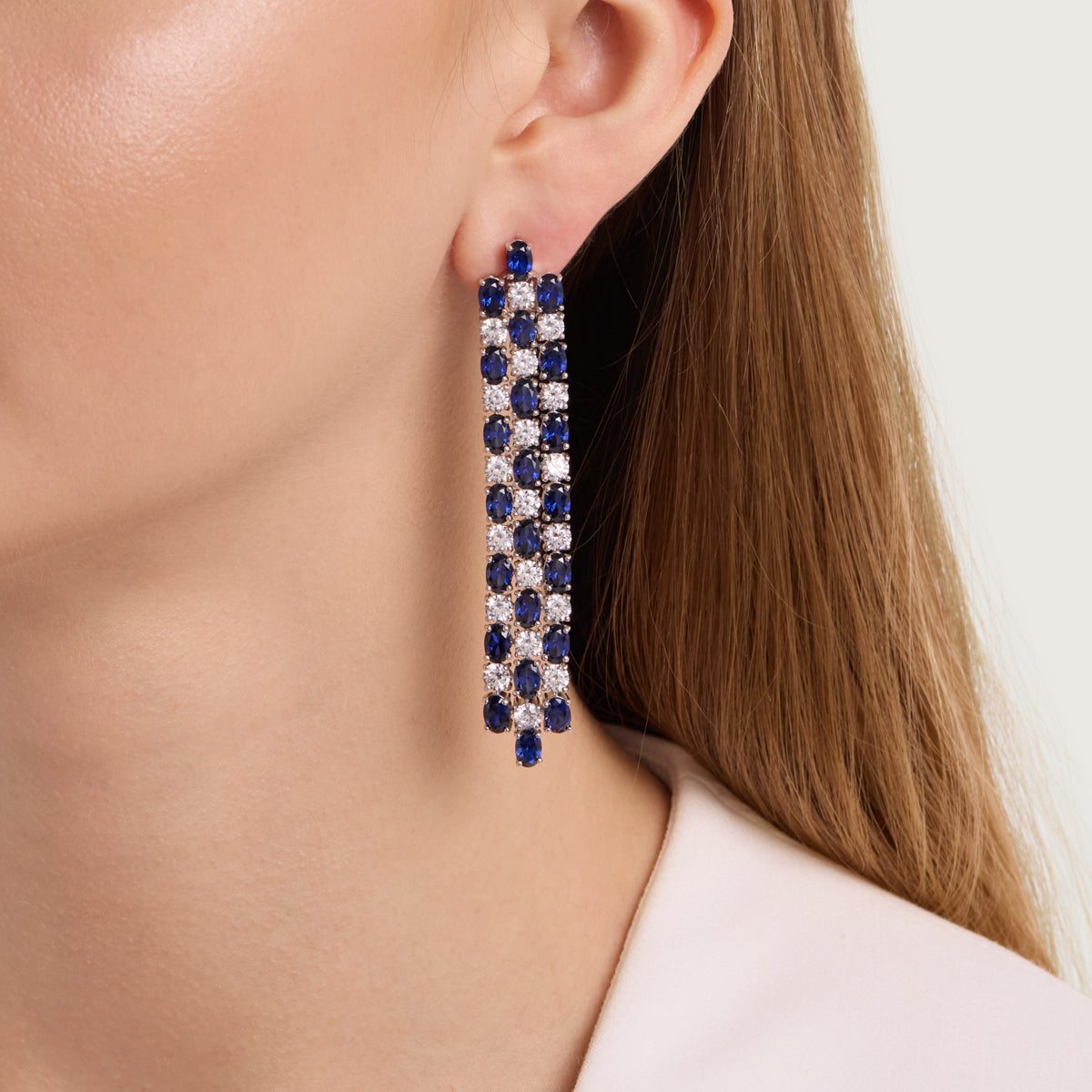 Sapphire Cascade Earrings