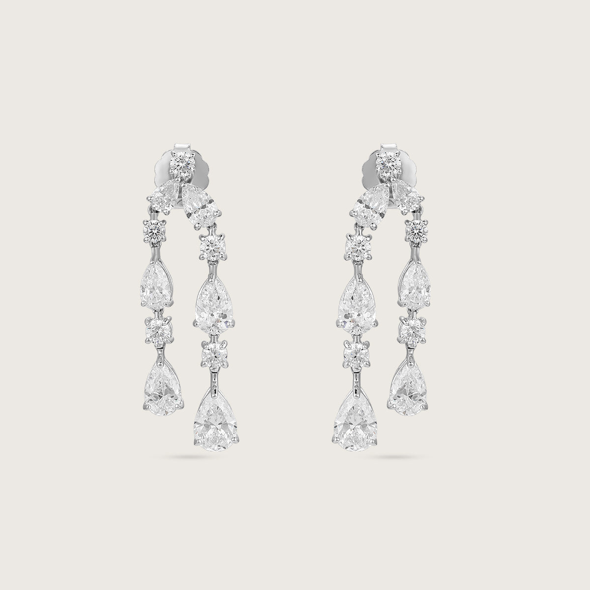 Cascading Diamond Earrings