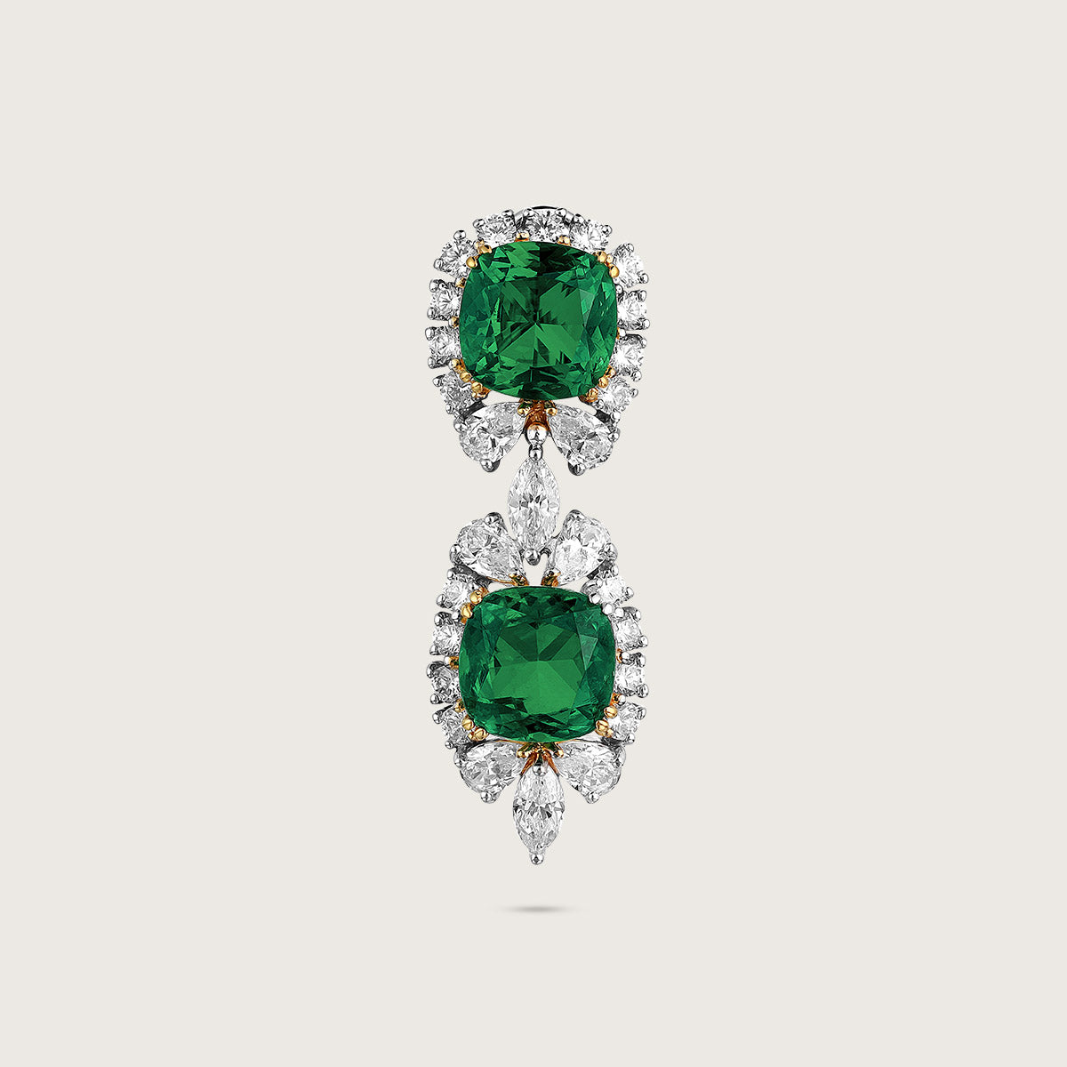 Emerald & Diamond Drop Earrings