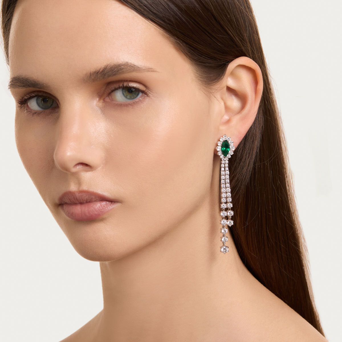 Emerald Marquise Drop Earrings