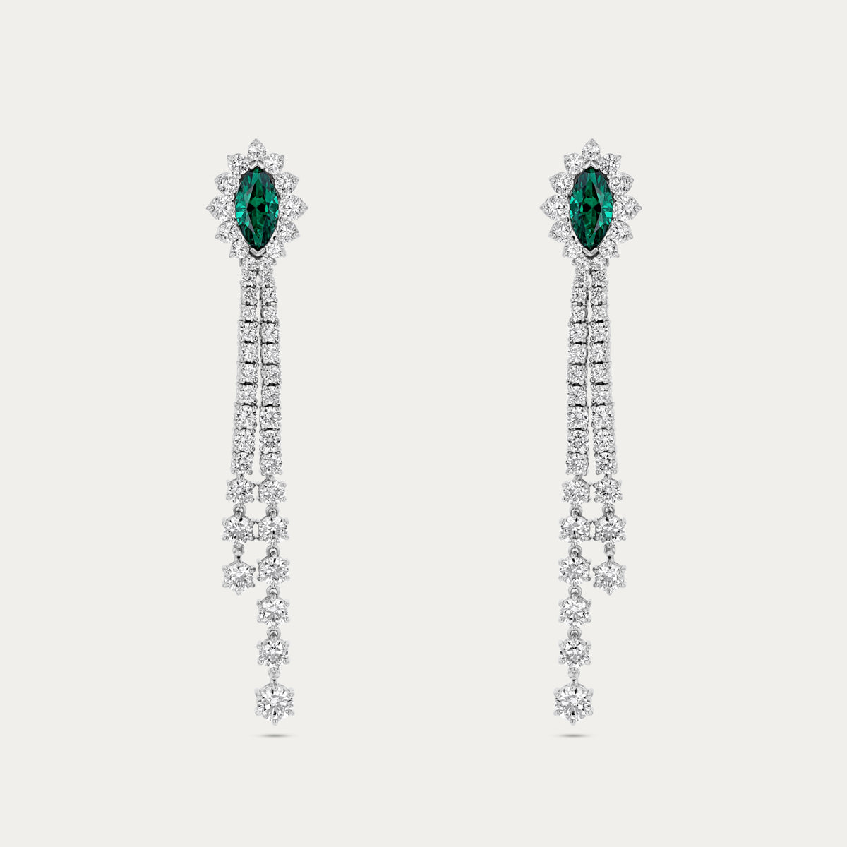 Emerald Marquise Drop Earrings