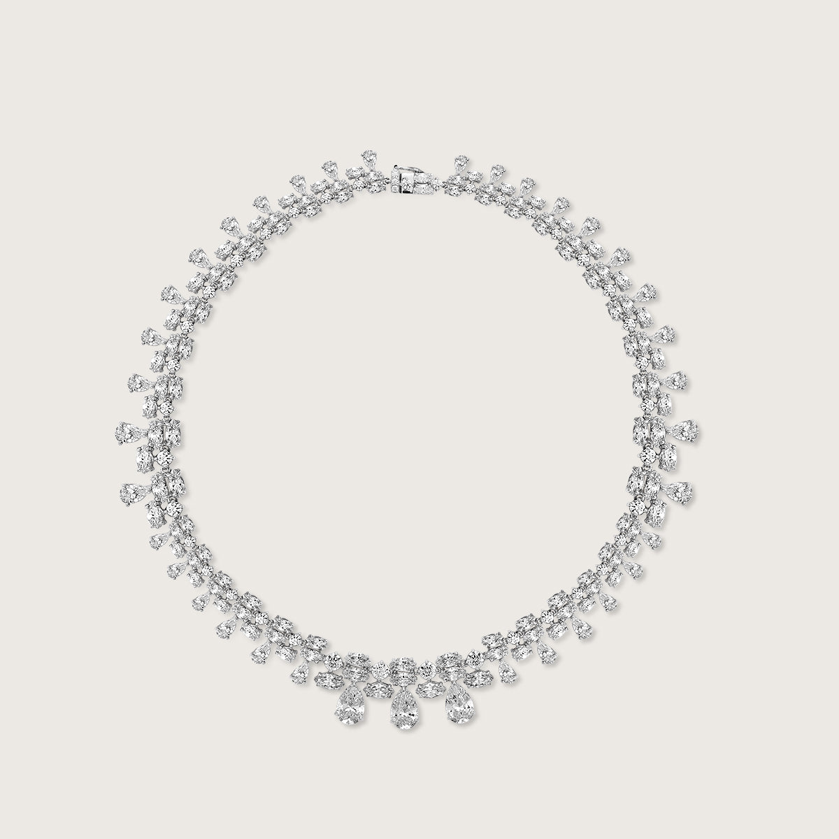 Cluster Diamond Array Necklace