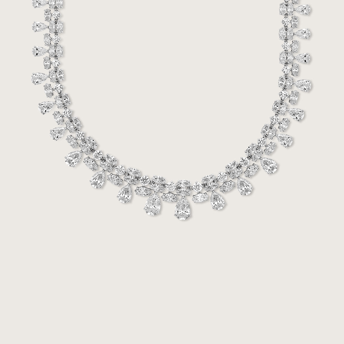 Cluster Diamond Array Necklace