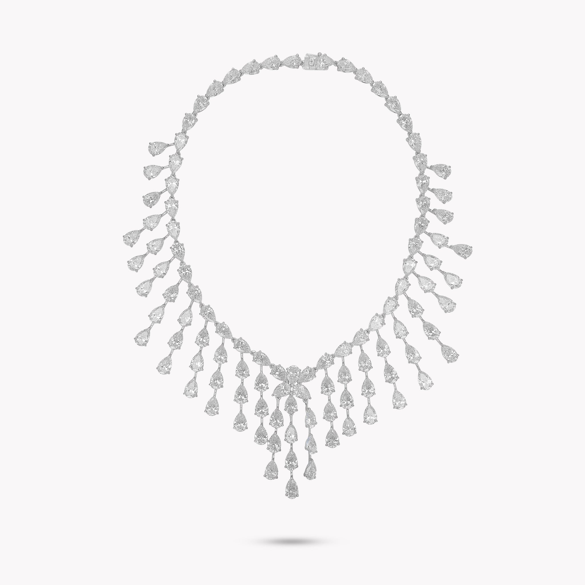 Fancy Shape Multi Drop Necklace