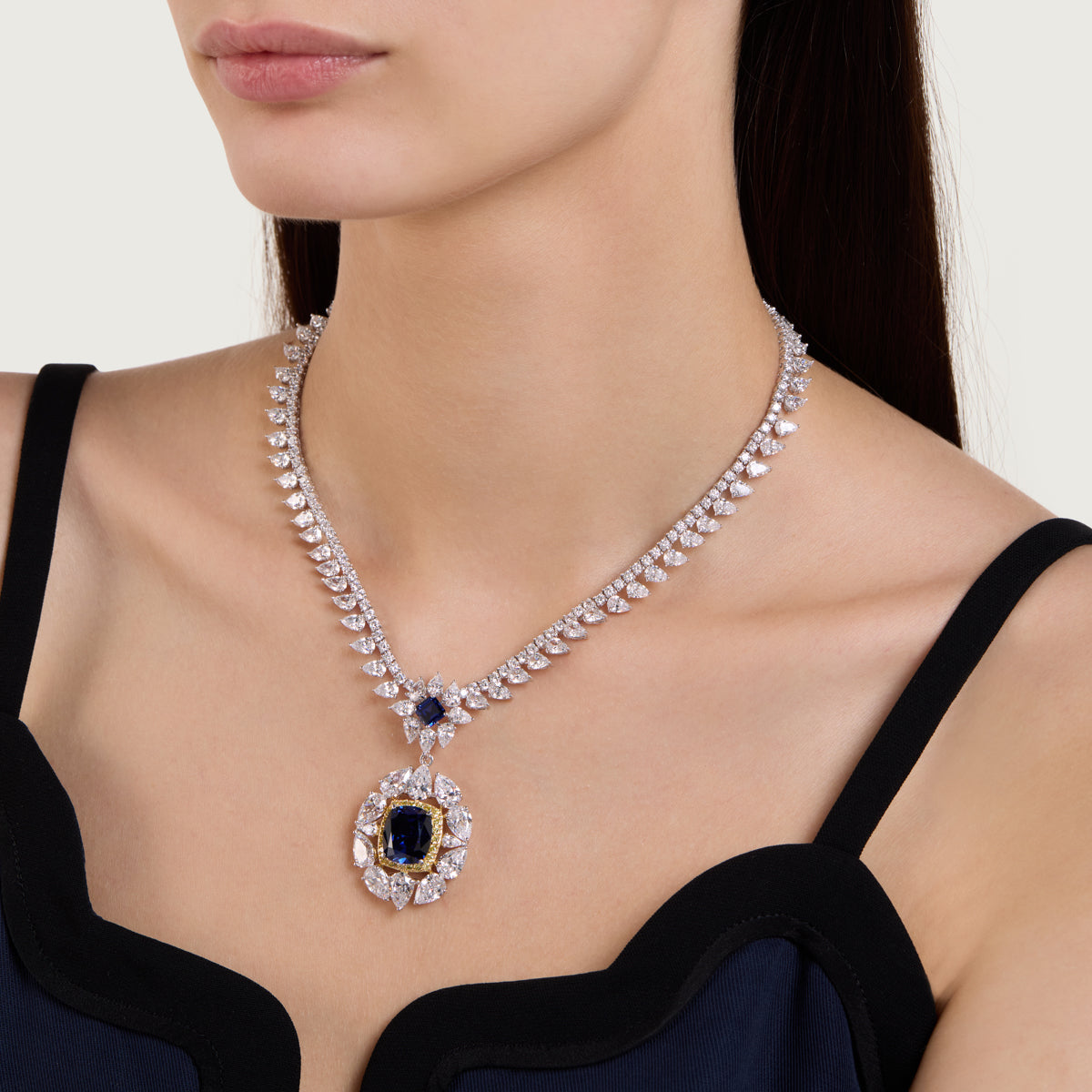 Sapphire Intrigue Necklace