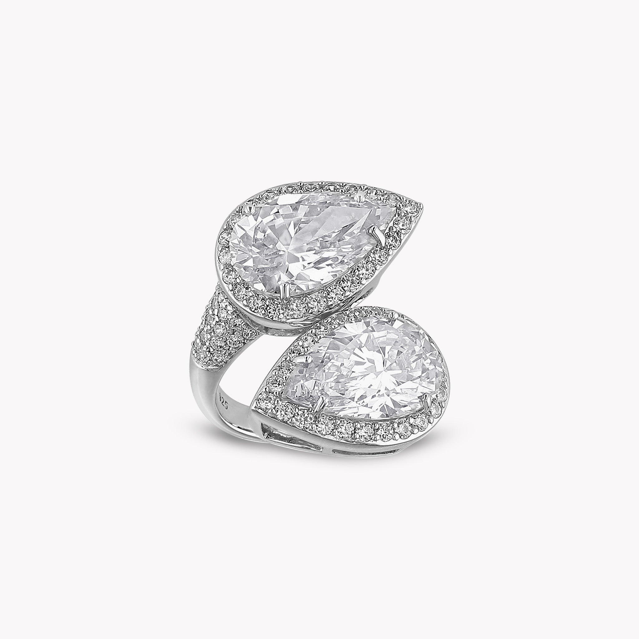 DANI Bypass Ring with Pave
