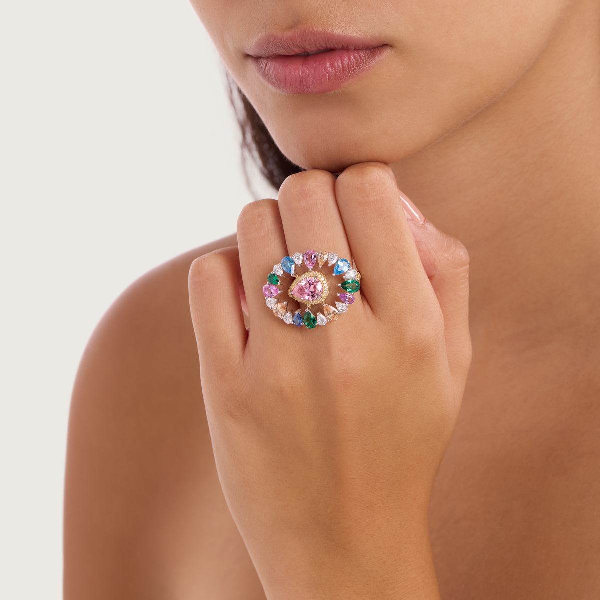 Color Burst Bloom Ring