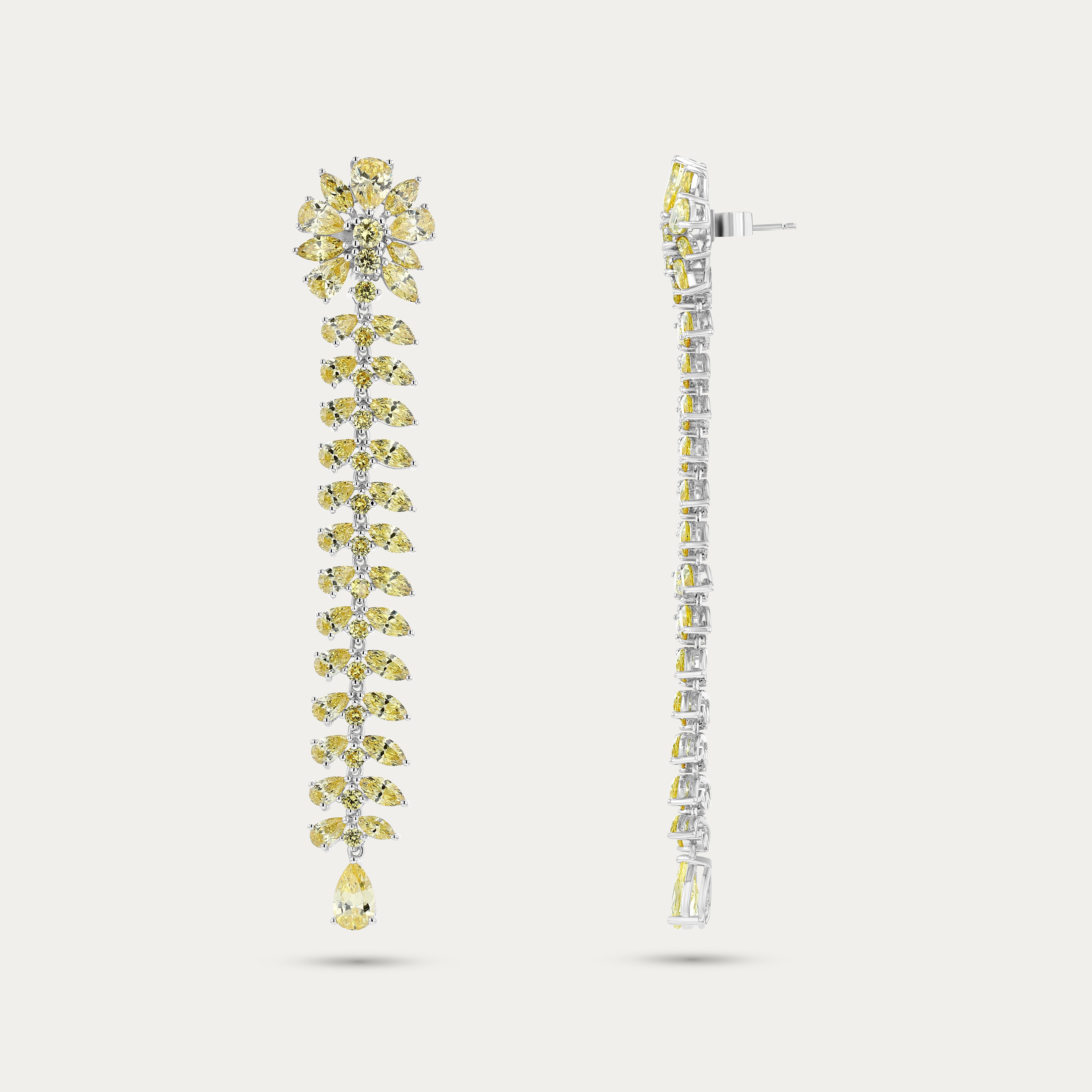 Canary Tassel Earrings