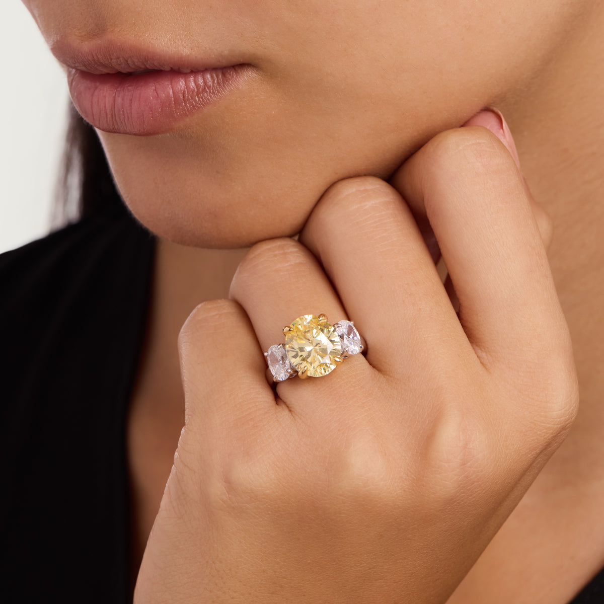 Golden Canary Charm Ring