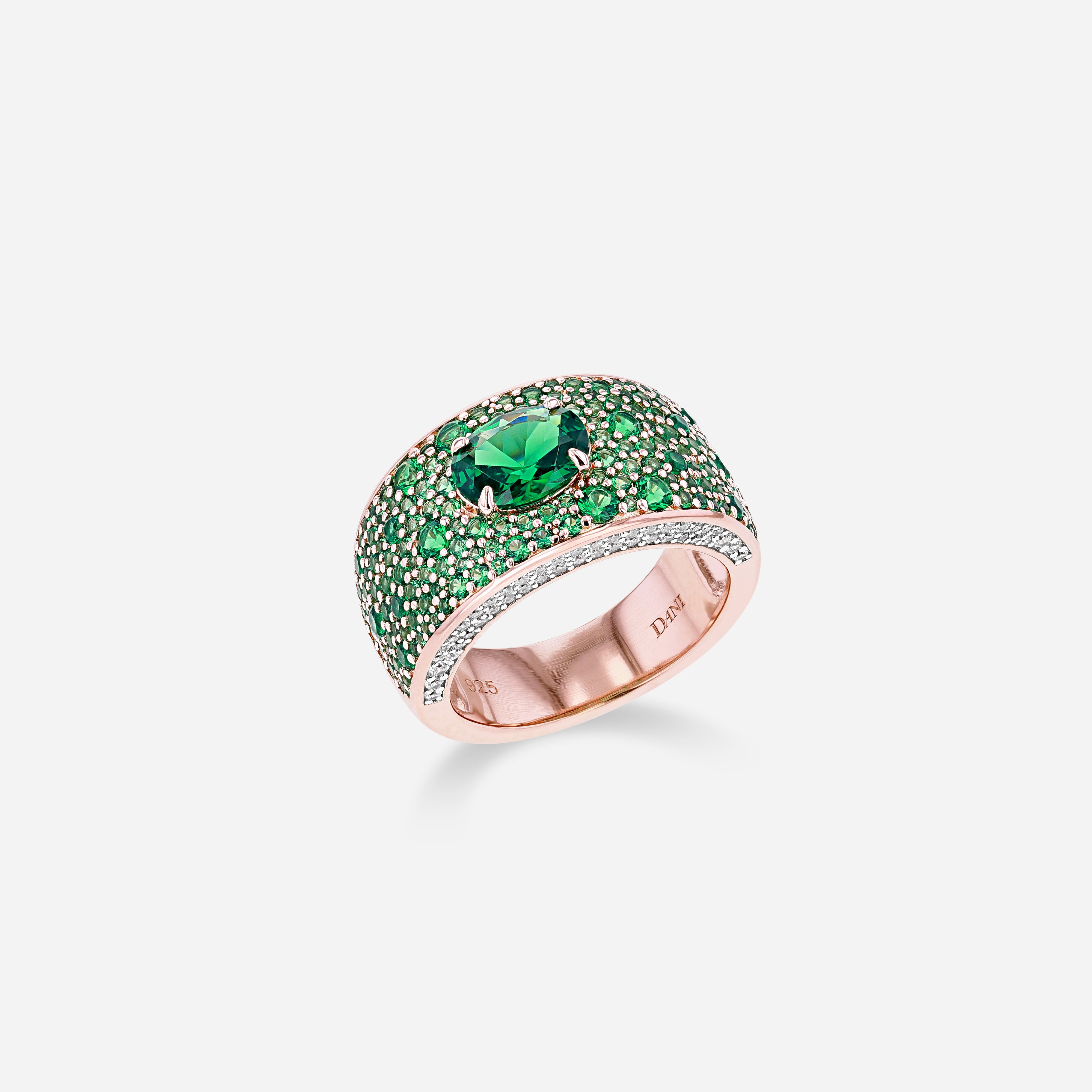 Emerald Luxe Halo Ring