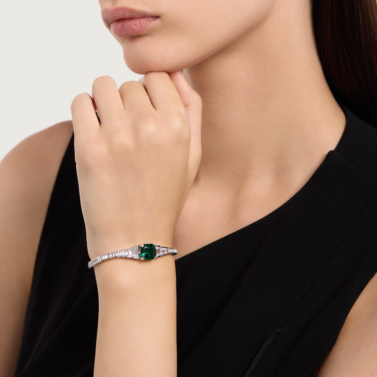 Emerald Baguette Bracelet