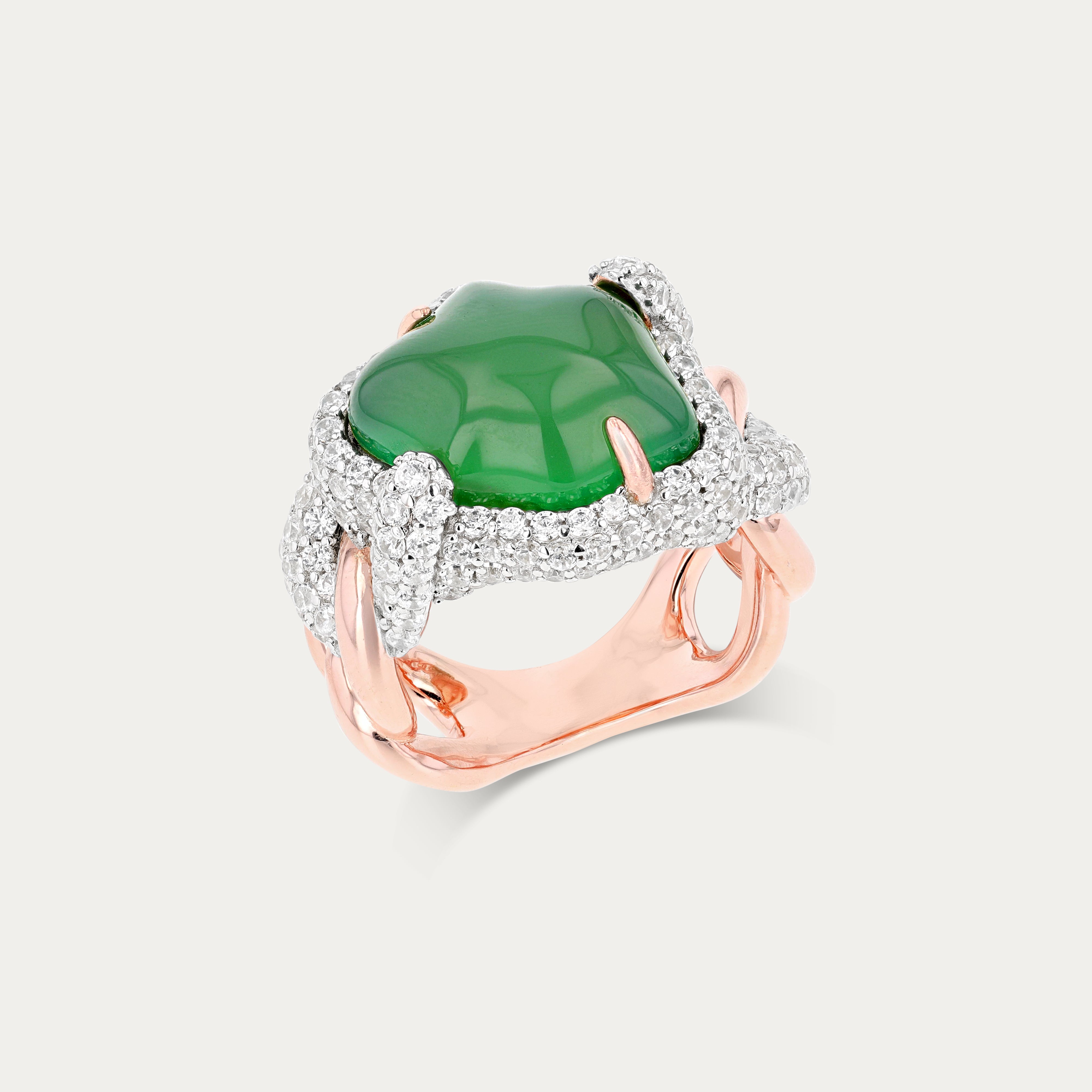 Chalcedony Muse Statement Ring
