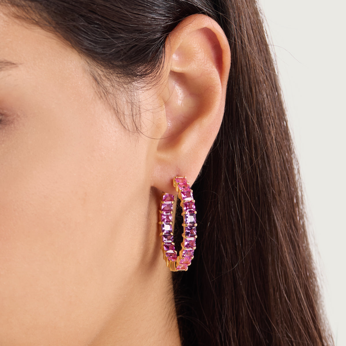 Pink Aurora Hoops