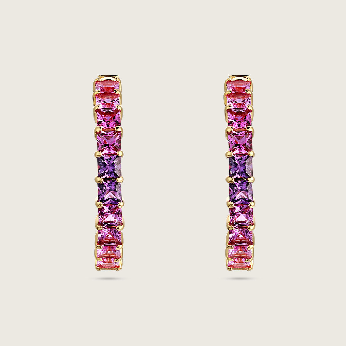 Pink Aurora Hoops