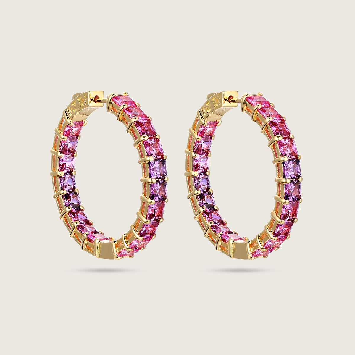 Pink Aurora Hoops