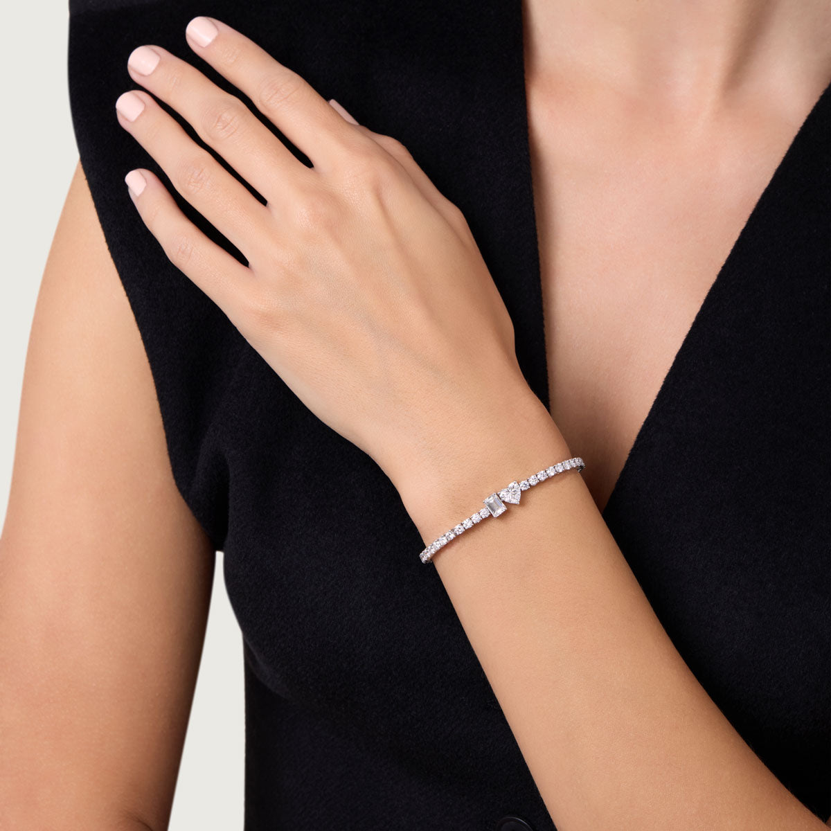 Modern Symphony Lab Grown Diamond Bracelet