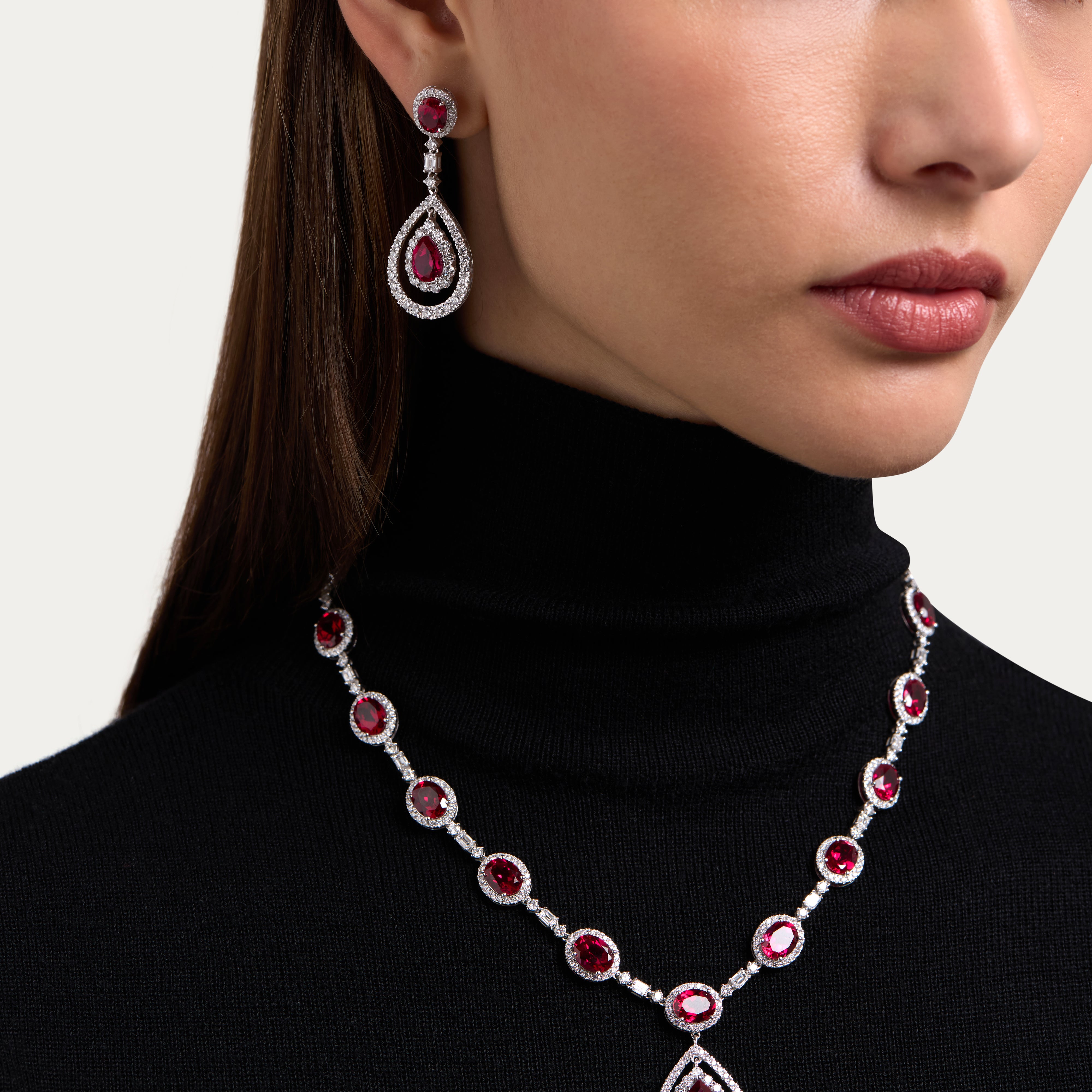 Regal Rouge Lab-Grown Diamond Earrings