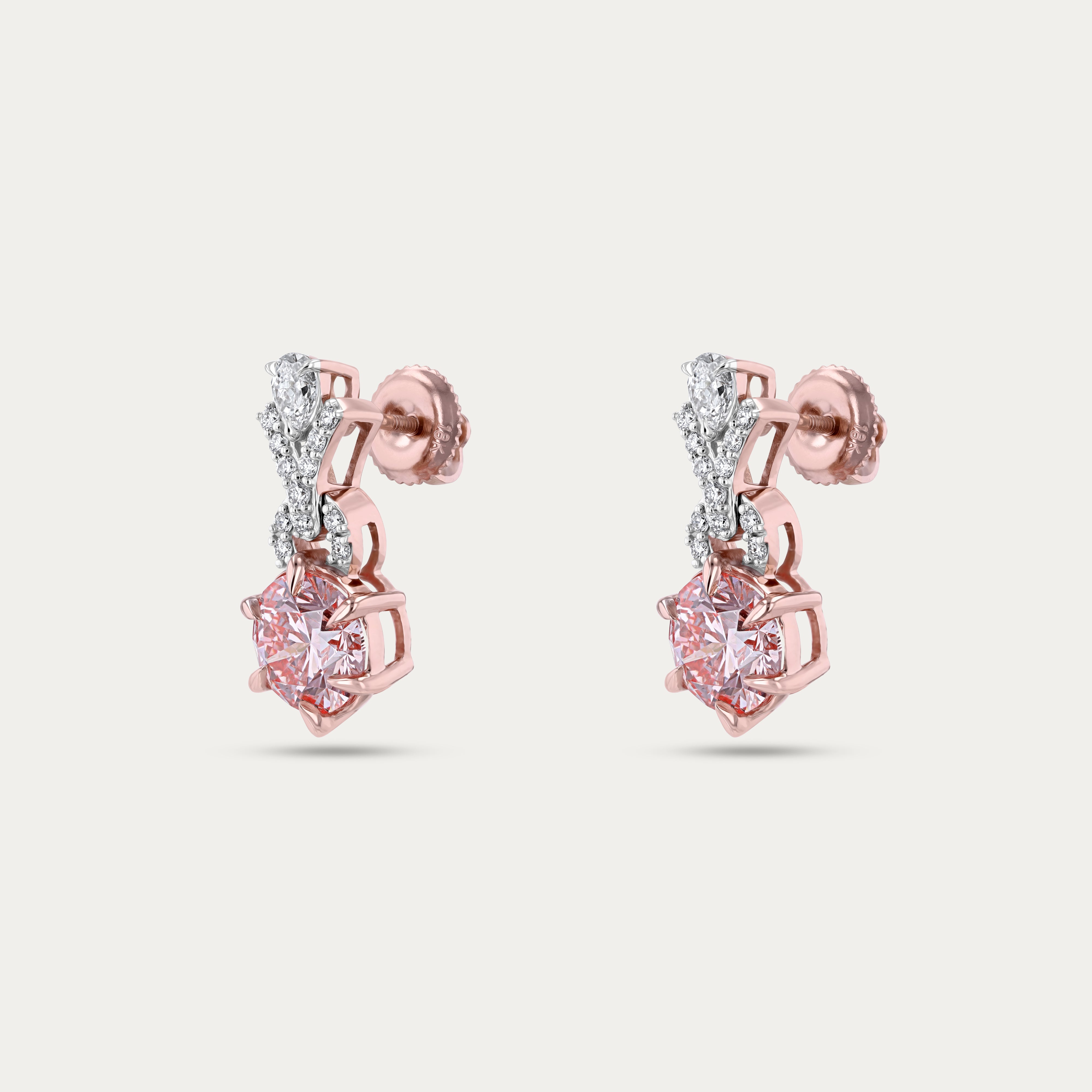 Blush Radiance Lab-Grown Diamond Earrings