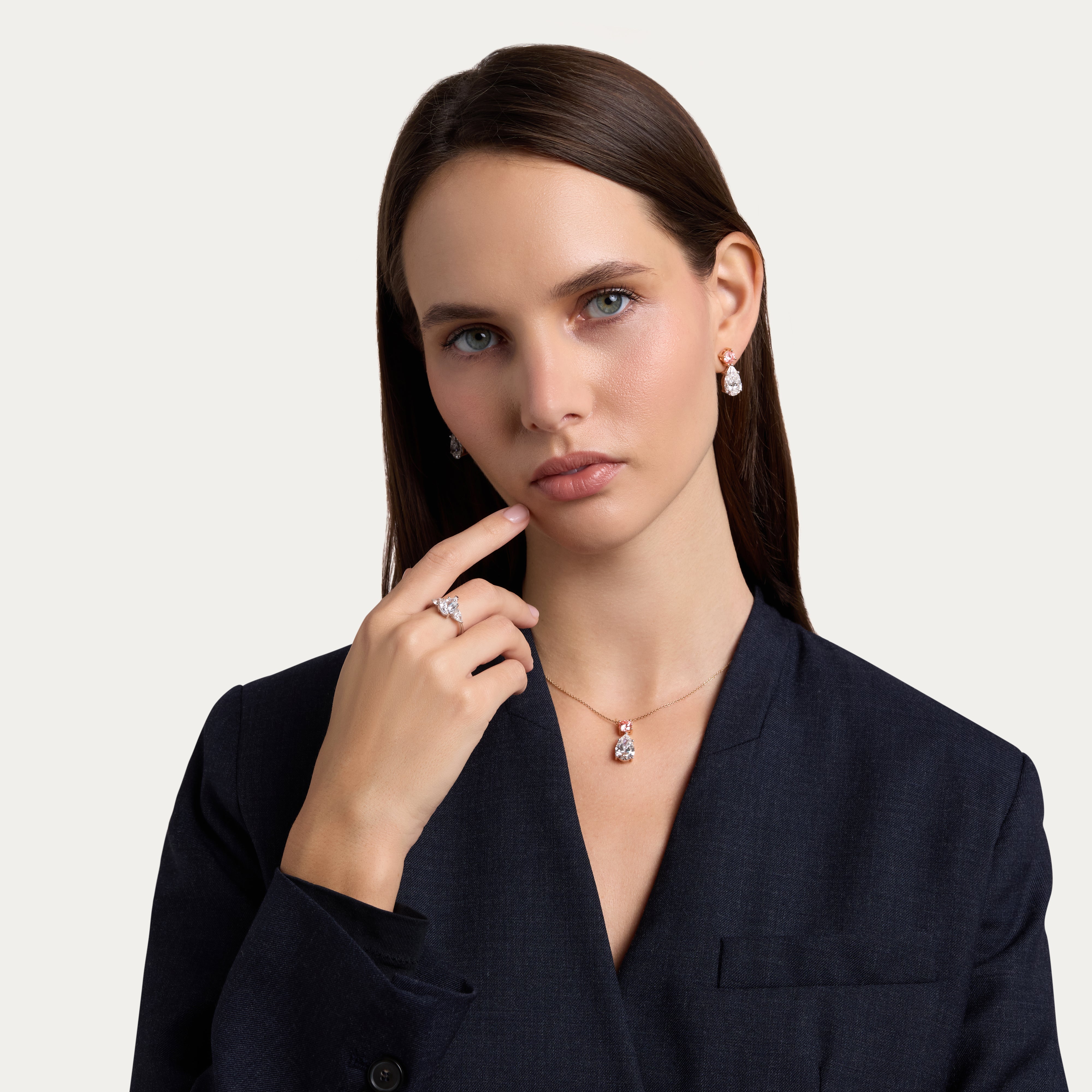 Blush Droplet Lab-Grown Diamond Earrings