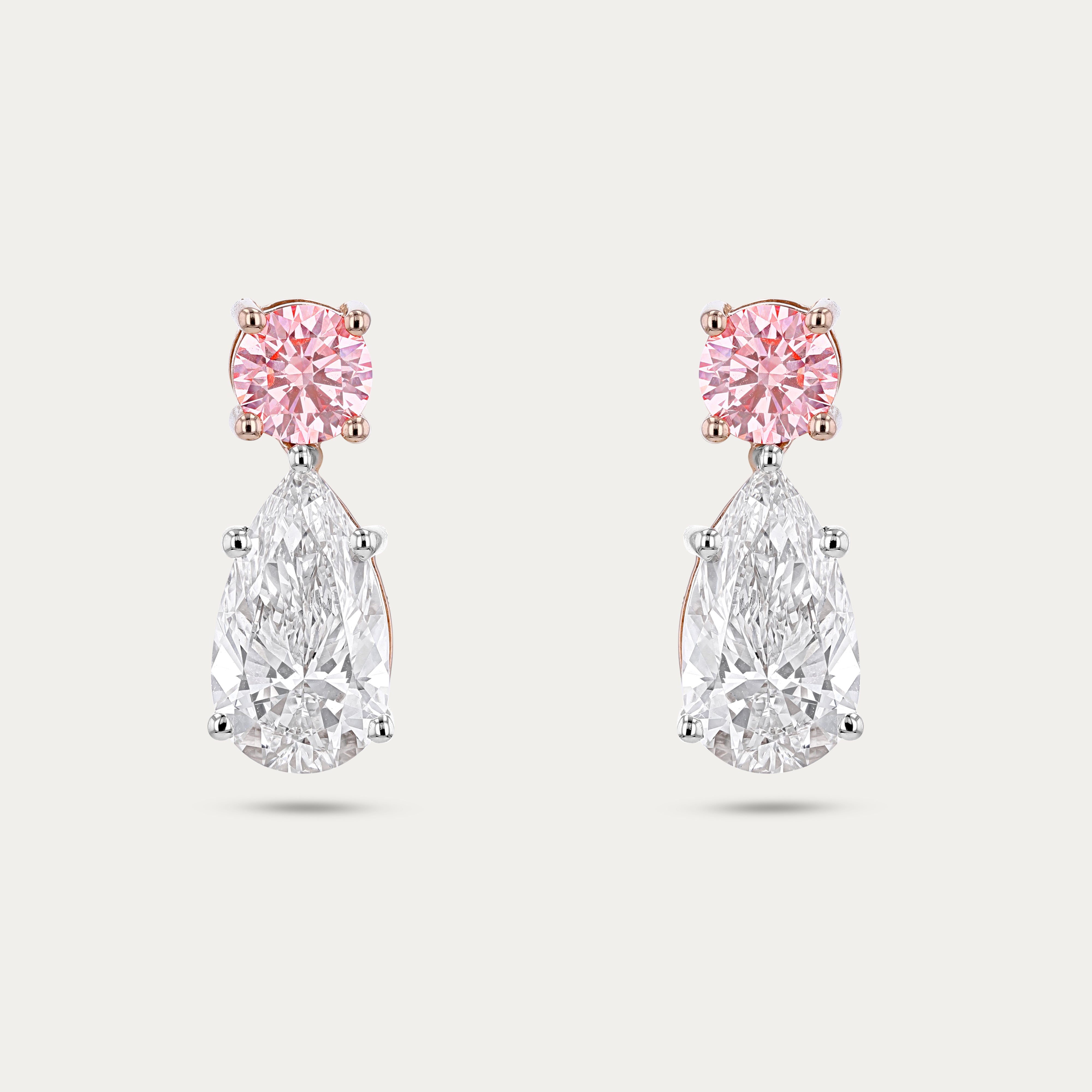 Blush Droplet Lab-Grown Diamond Earrings