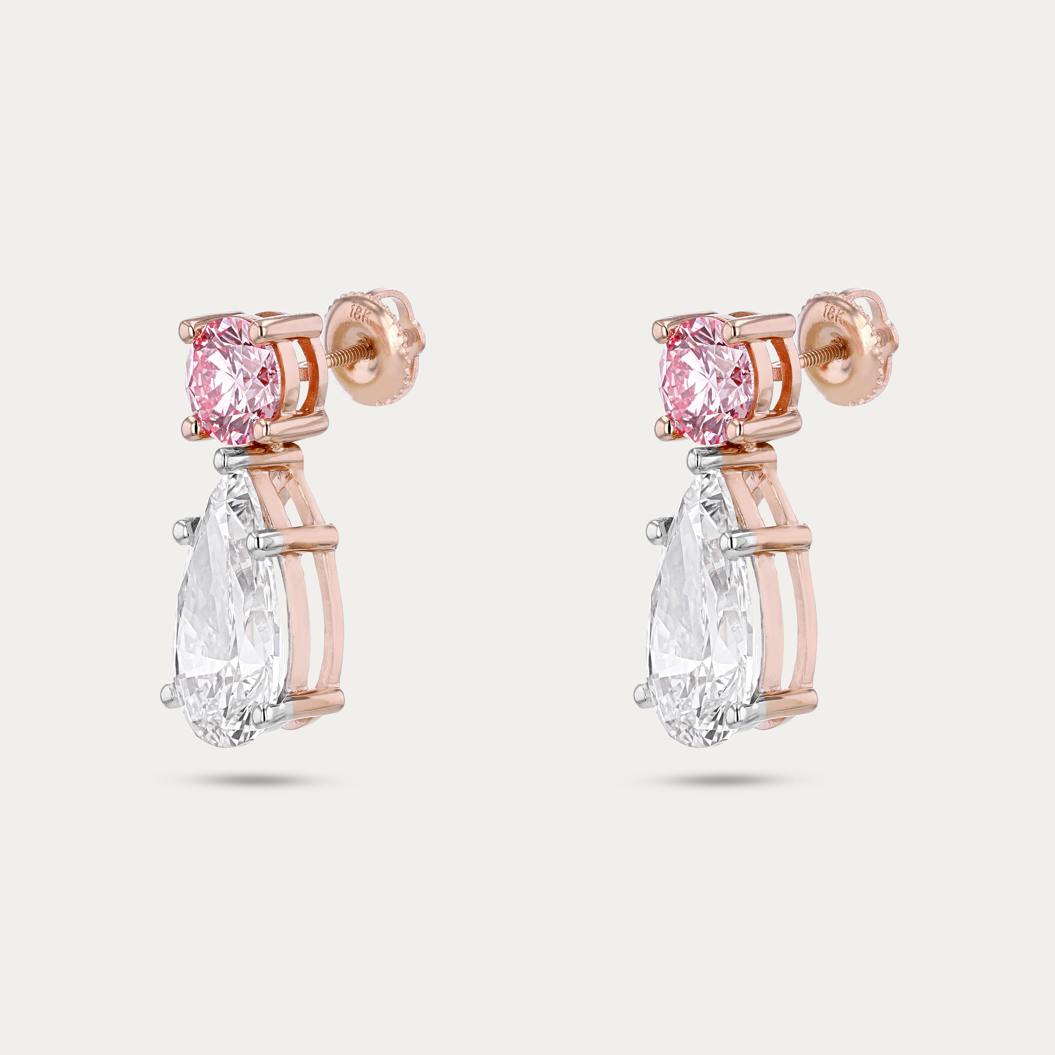 Blush Droplet Lab-Grown Diamond Earrings
