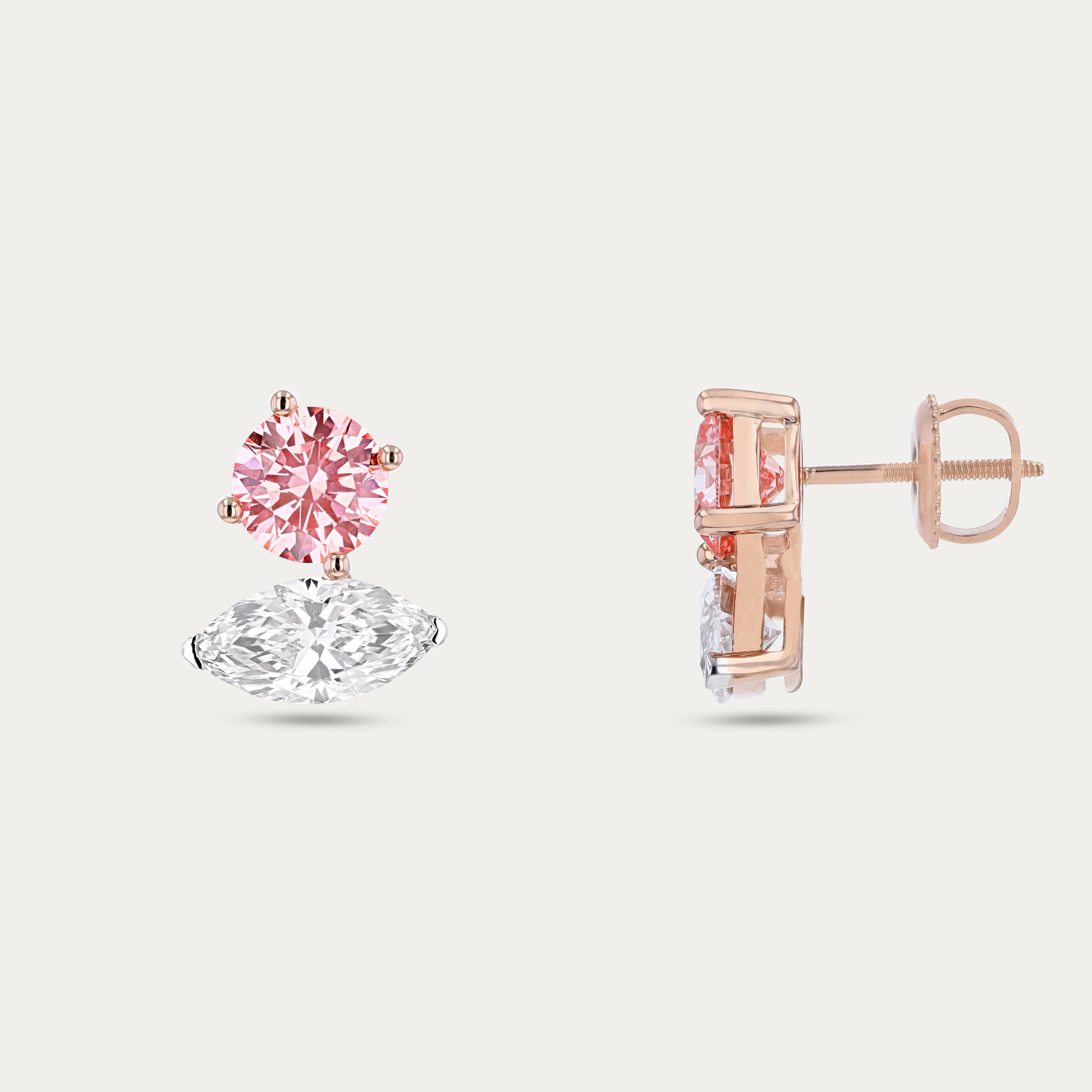 Blush Duo Lab-Grown Diamond Earrings
