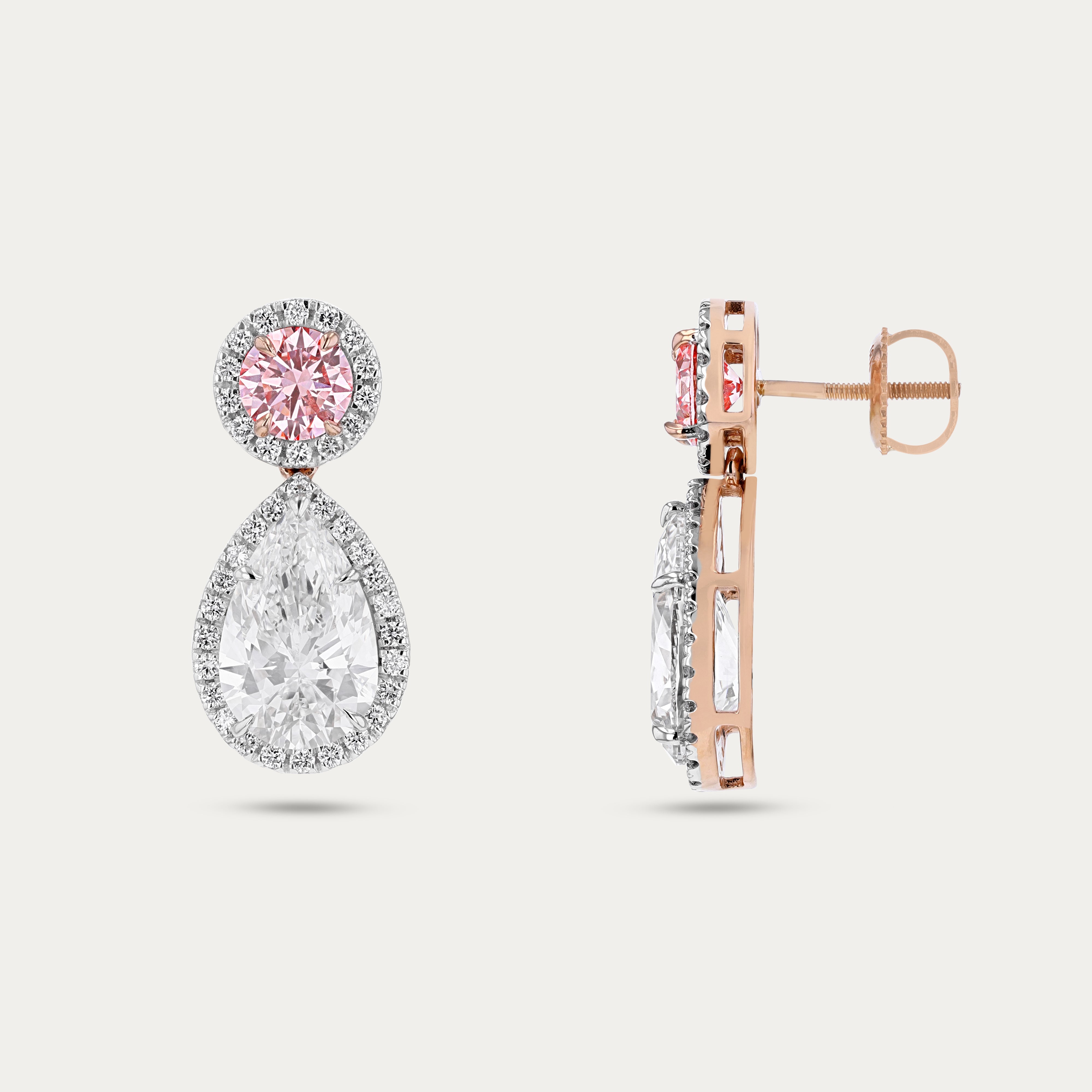 Blush Teardrop Lab-Grown Diamond Earrings