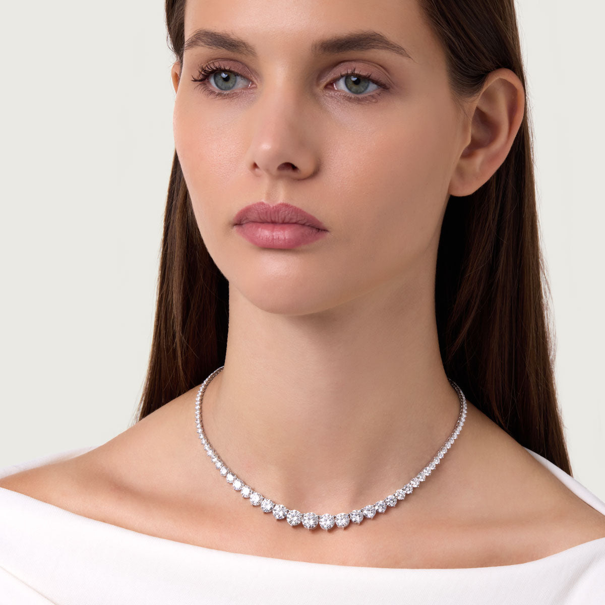 Modern Grace Lab Grown Diamond Necklace