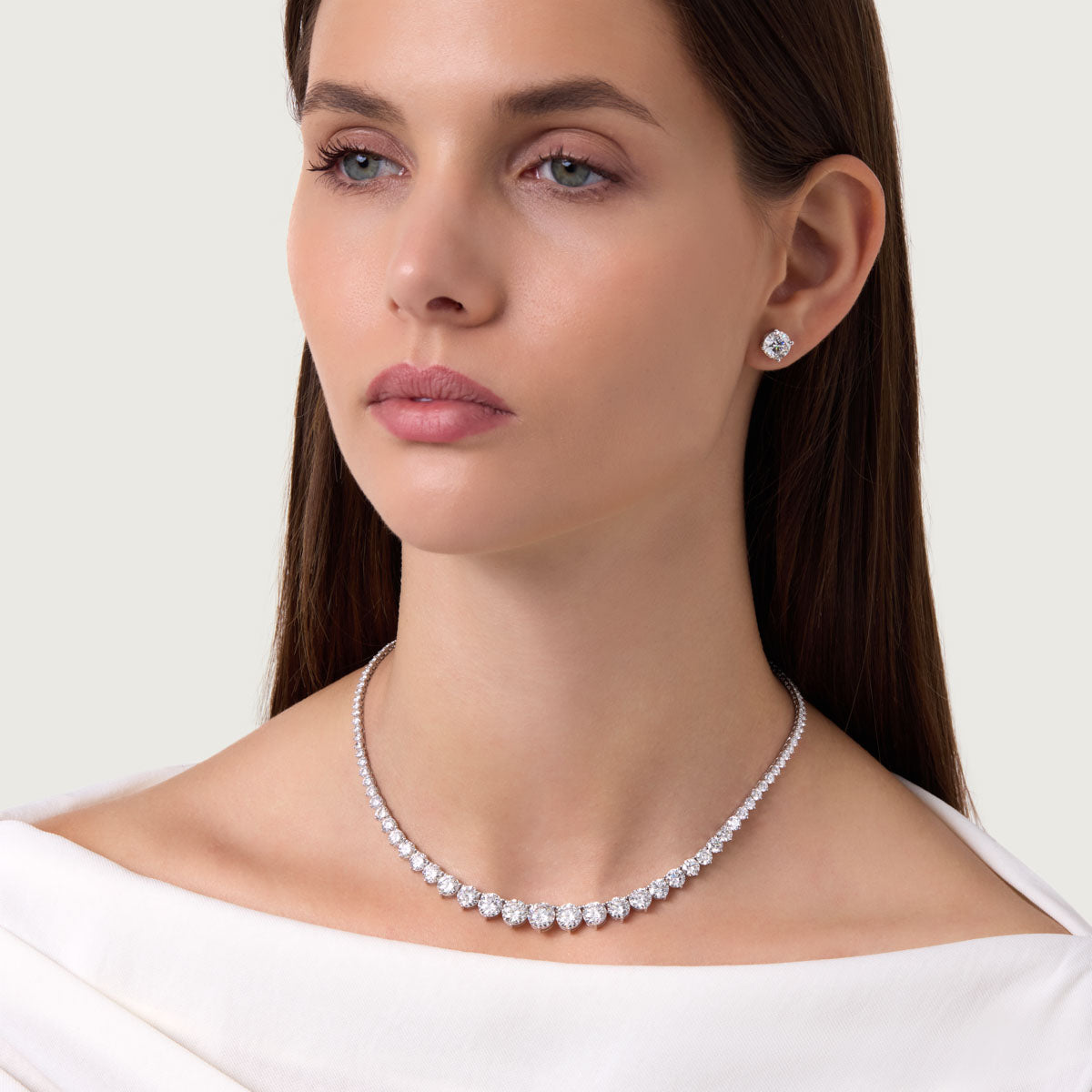 Modern Grace Lab Grown Diamond Necklace