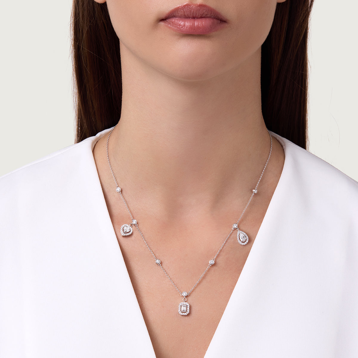 Modern Collection Lab Grown Diamond Necklace