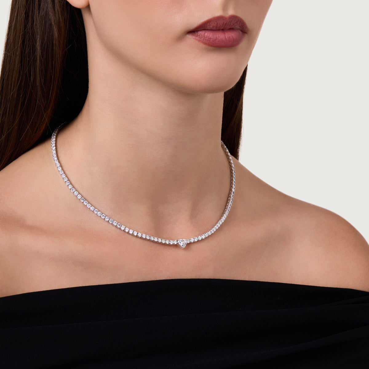 Modern Grace Lab Grown Diamond Necklace