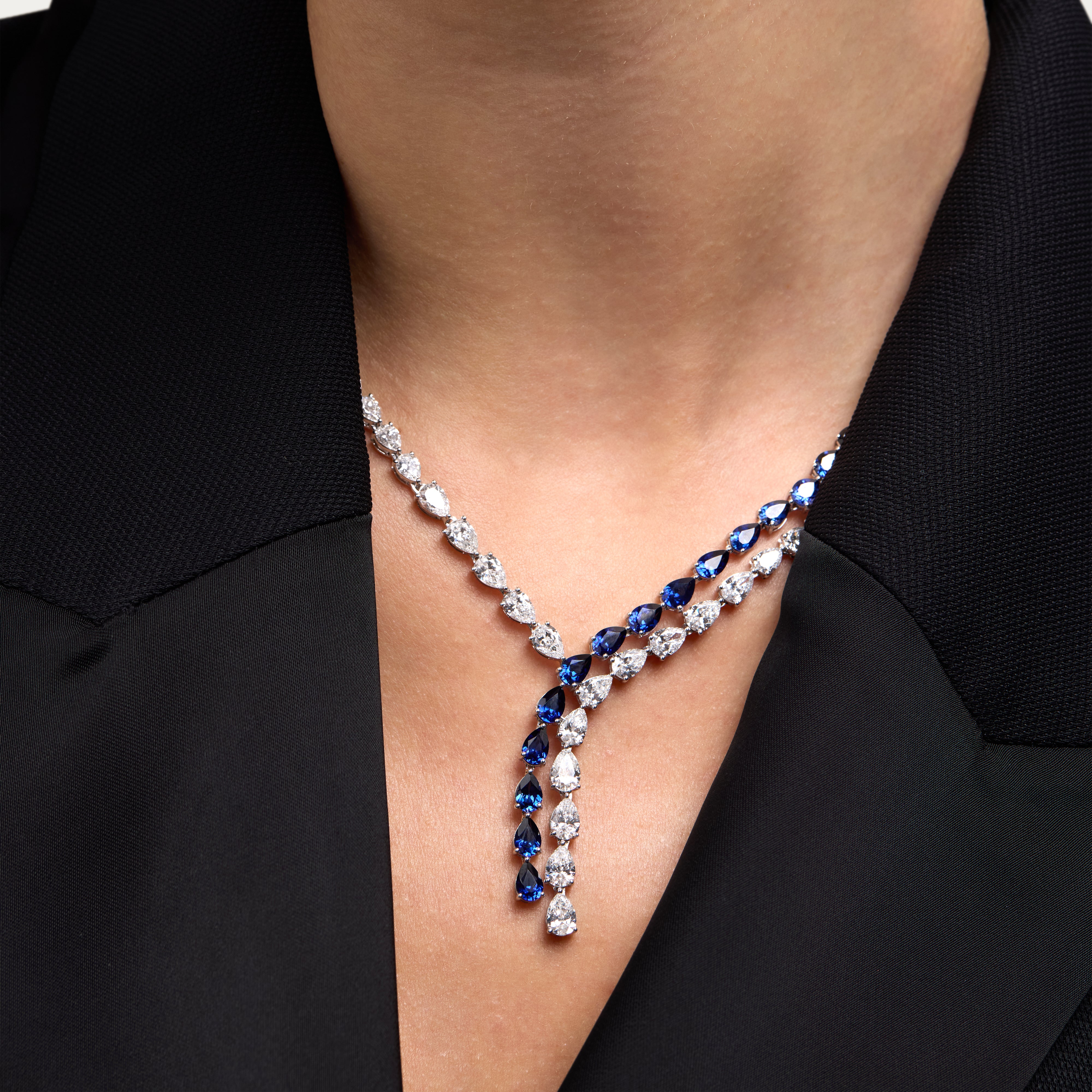 Blue Serenade Lab-Grown Diamond Necklace