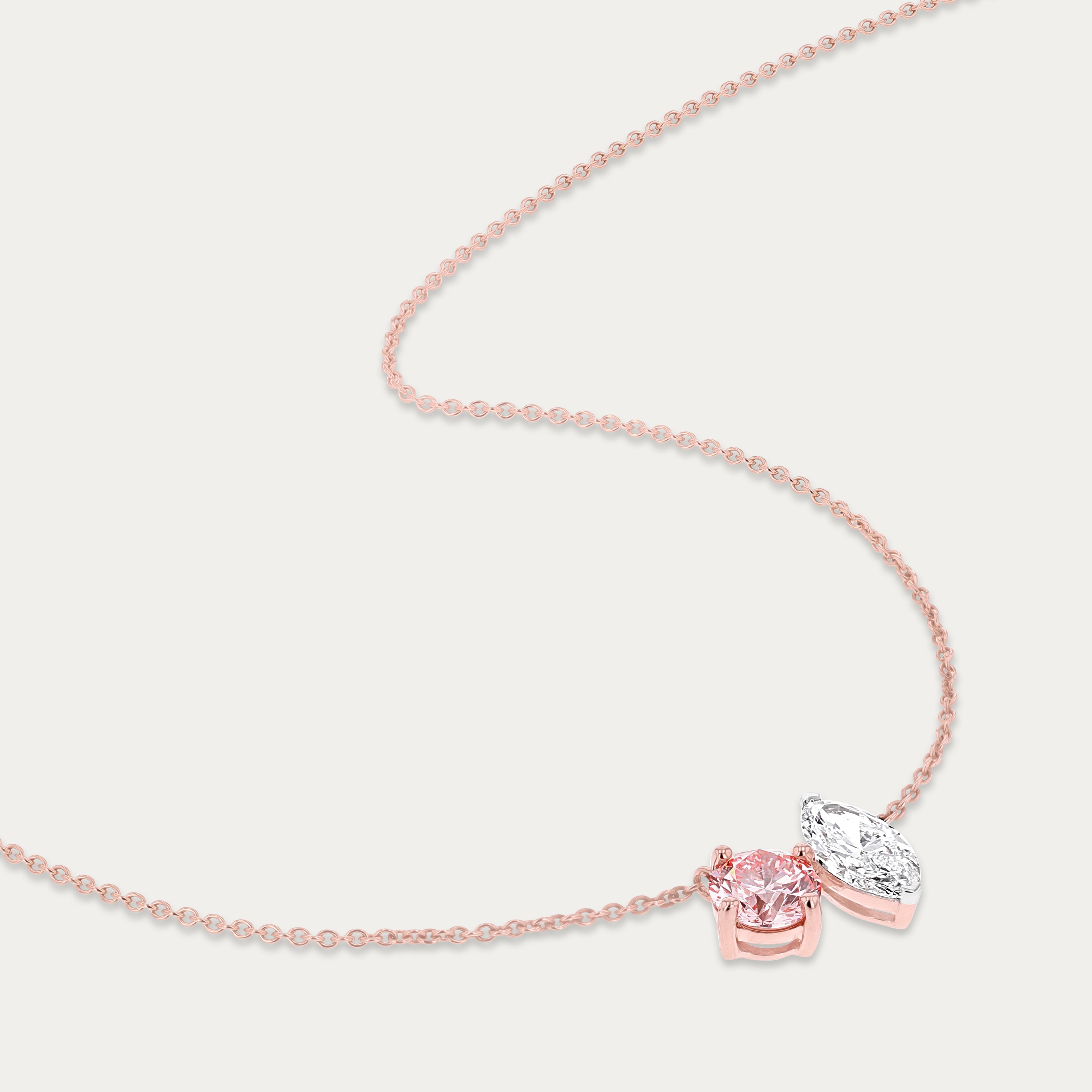 Blush Duo Lab-Grown Diamond Necklace