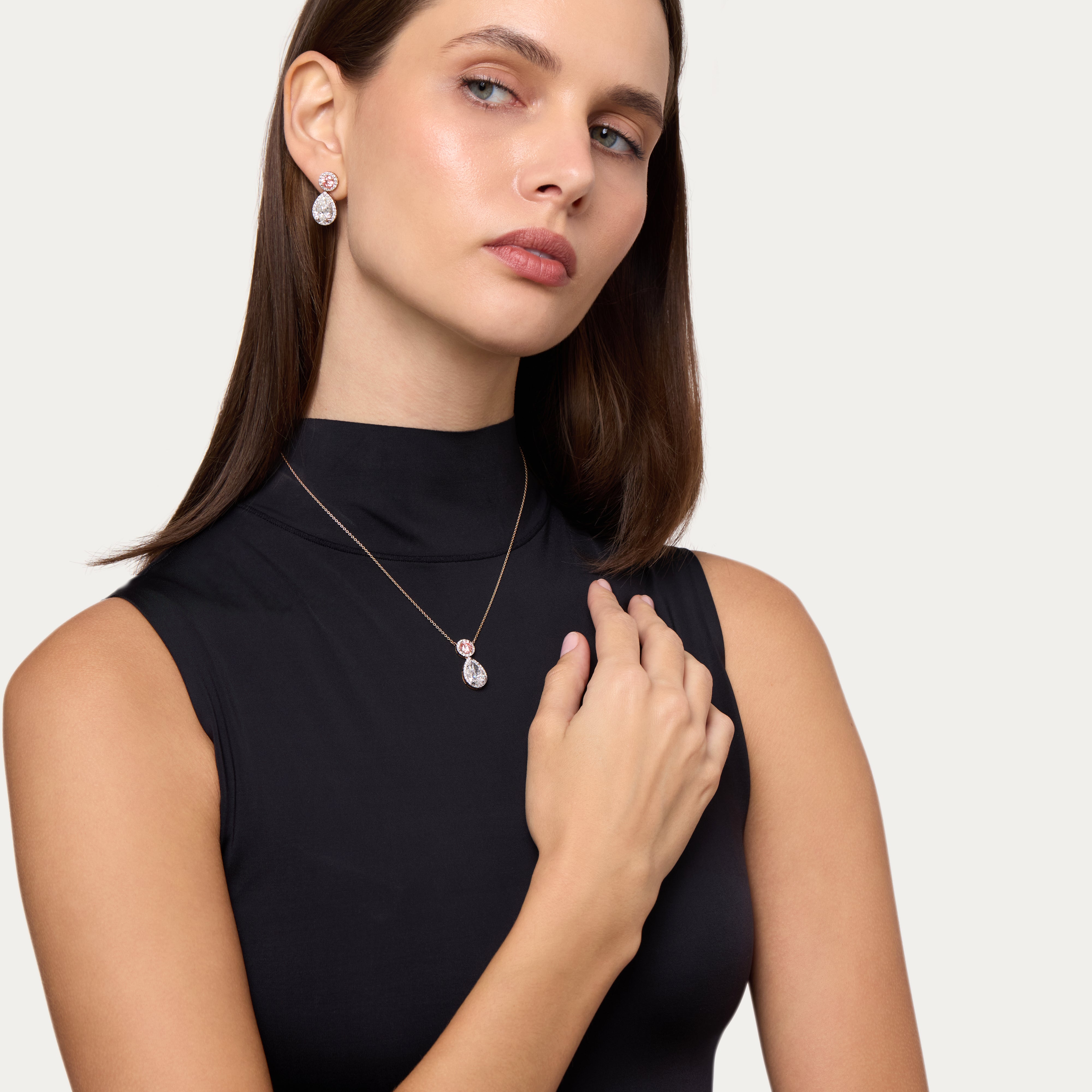 Blush Teardrop Lab-Grown Diamond Necklace