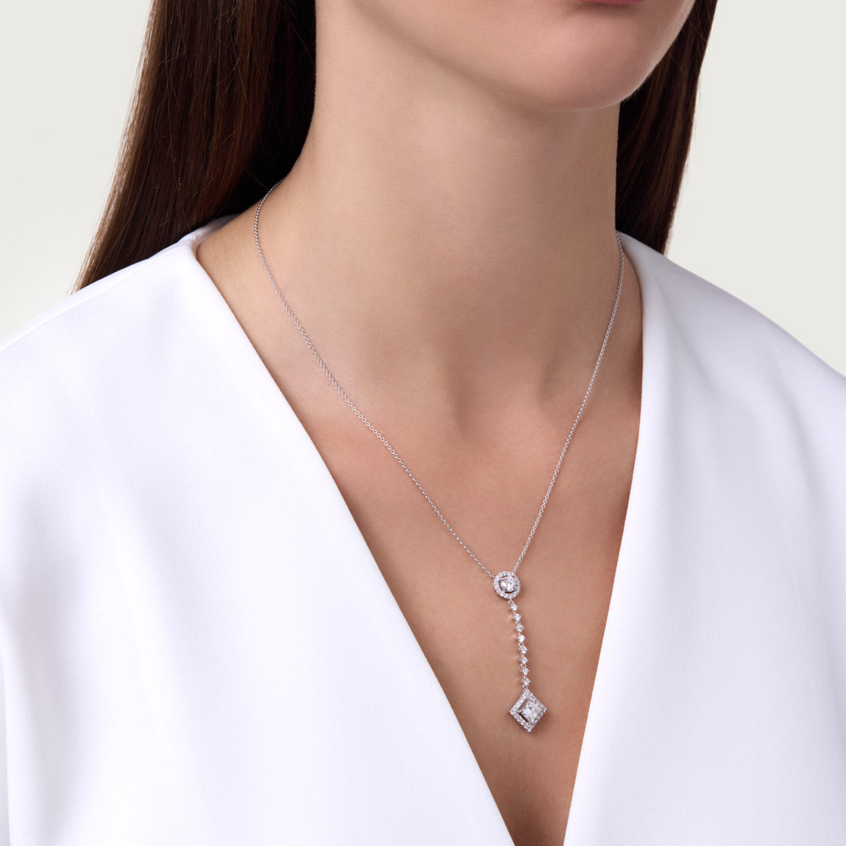 Modern Symphony Lab Grown Diamond Necklace