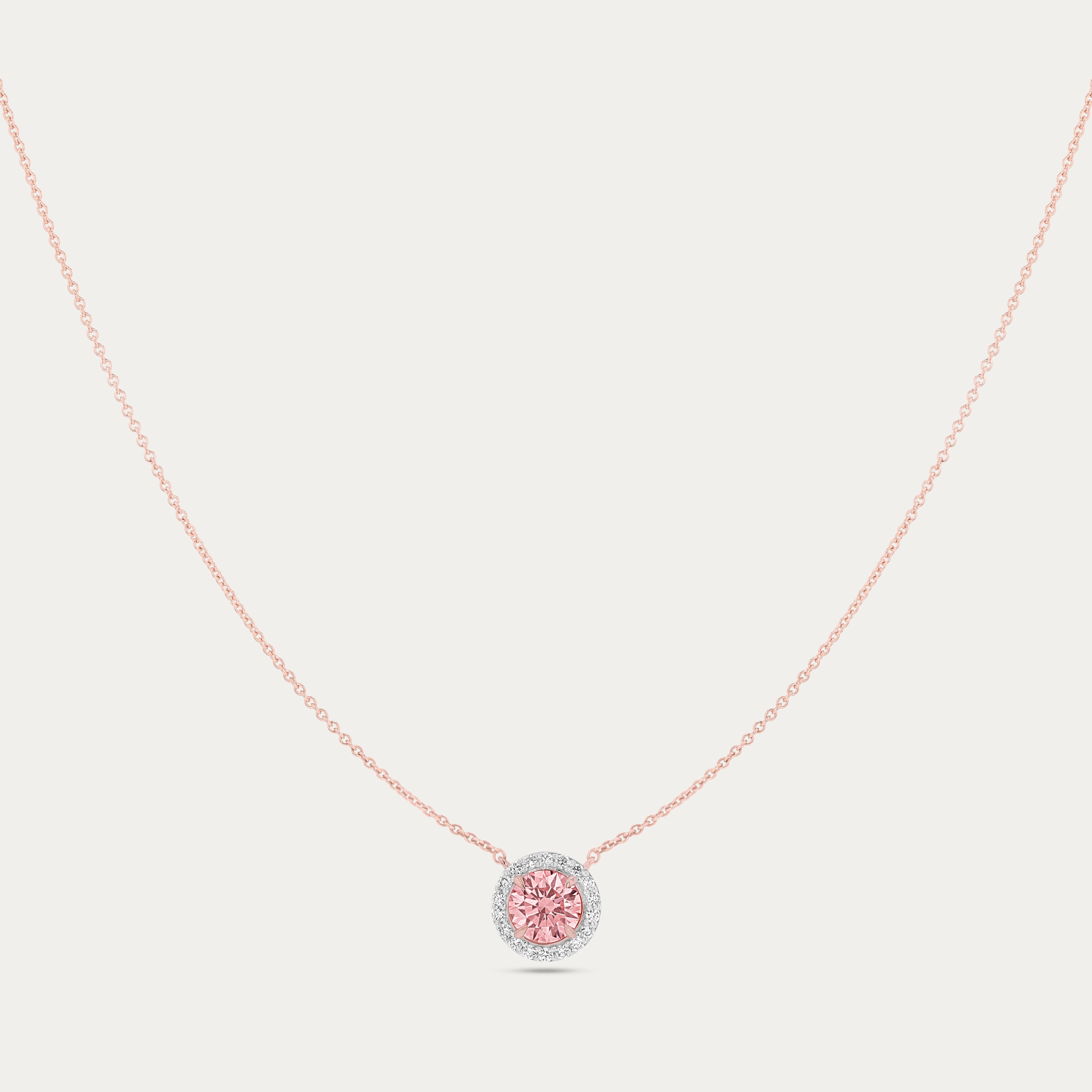 Blush Halo Lab-Grown Diamond Pendant
