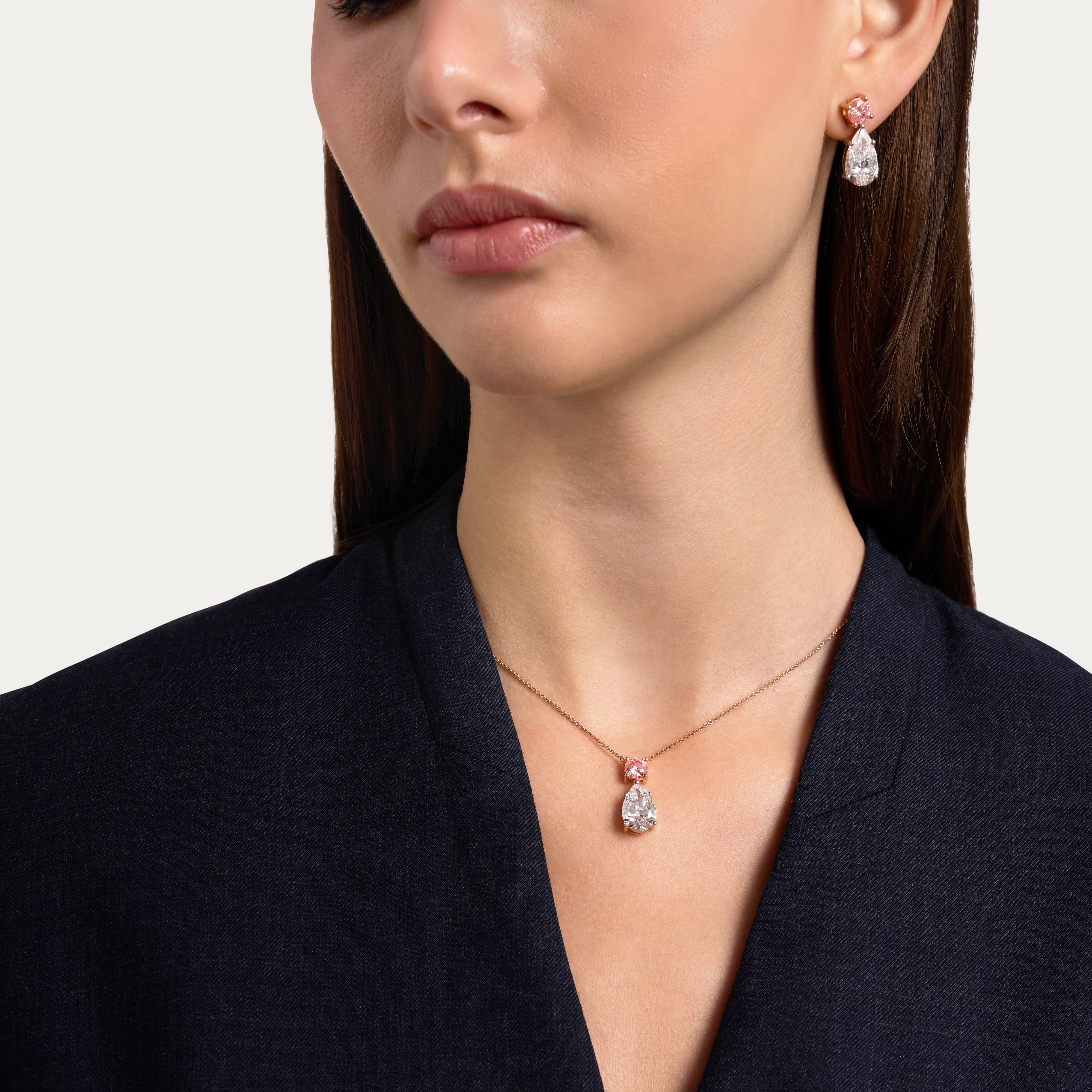 Blush Droplet Lab-Grown Diamond Pendant