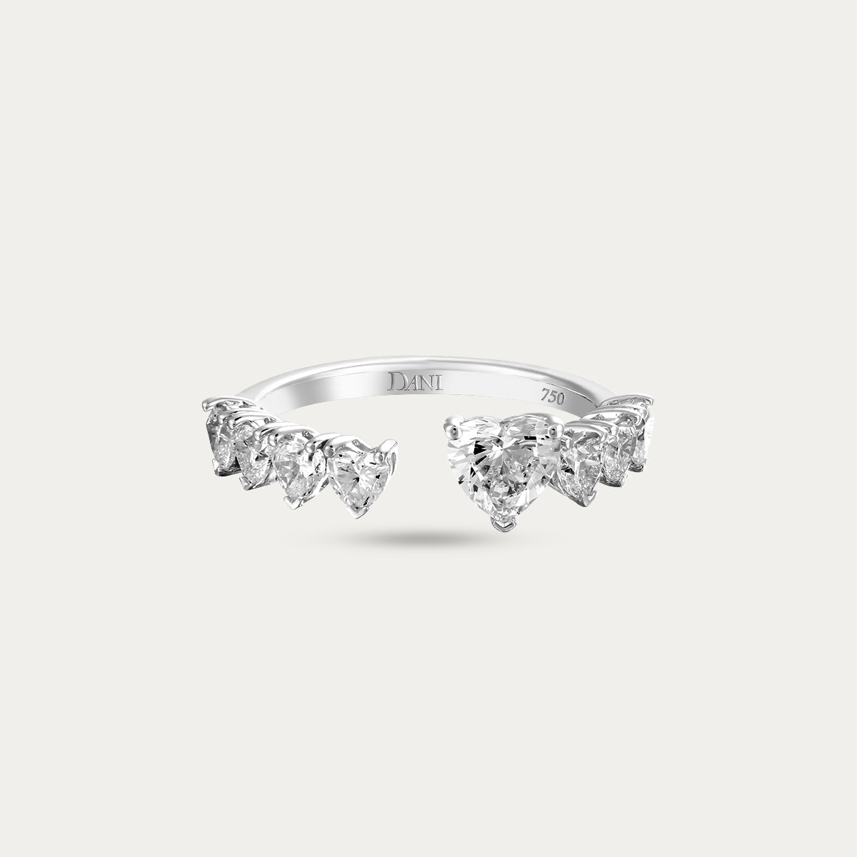 Modern Heart Lab Grown Diamond Ring