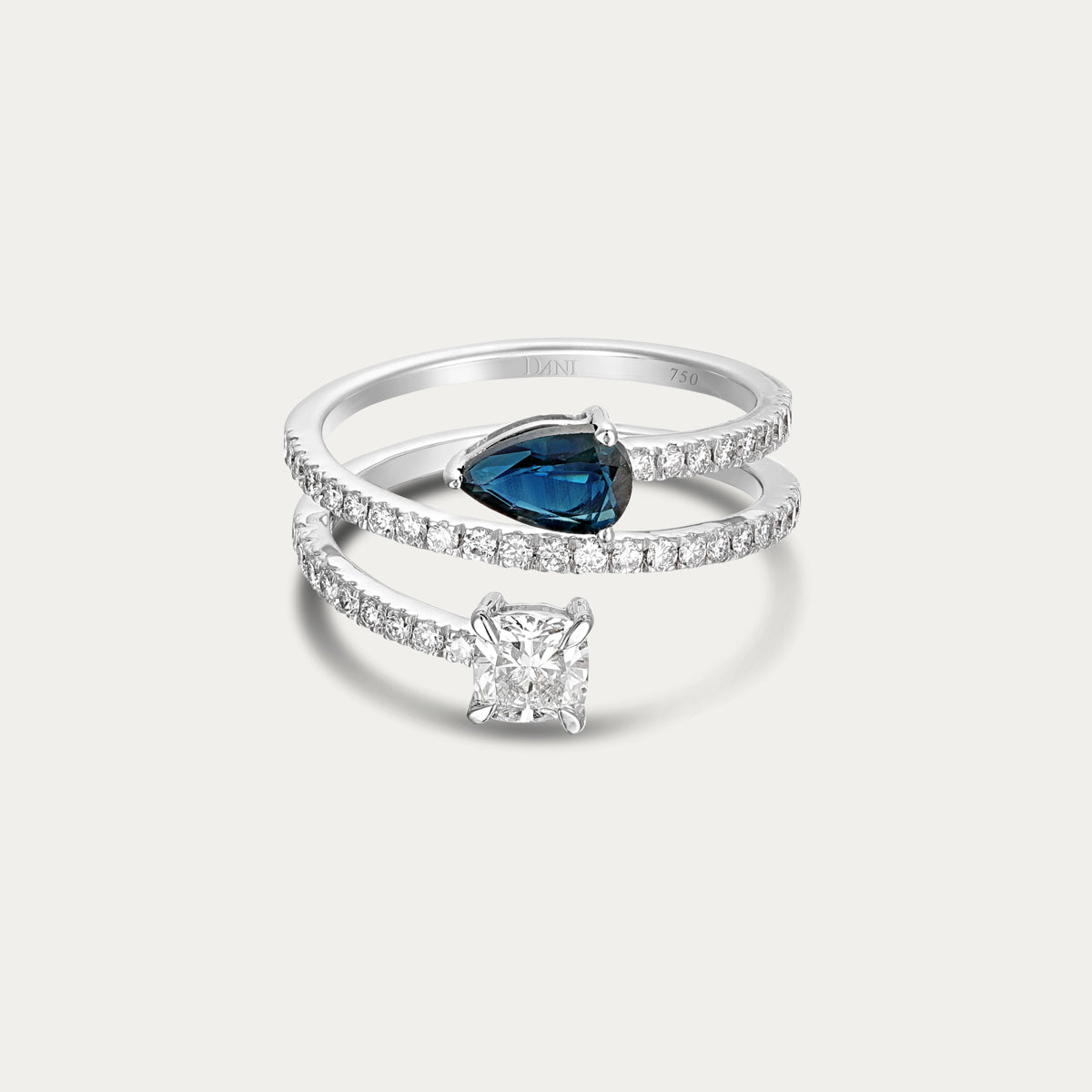 Modern Accent Lab Grown Diamond Ring