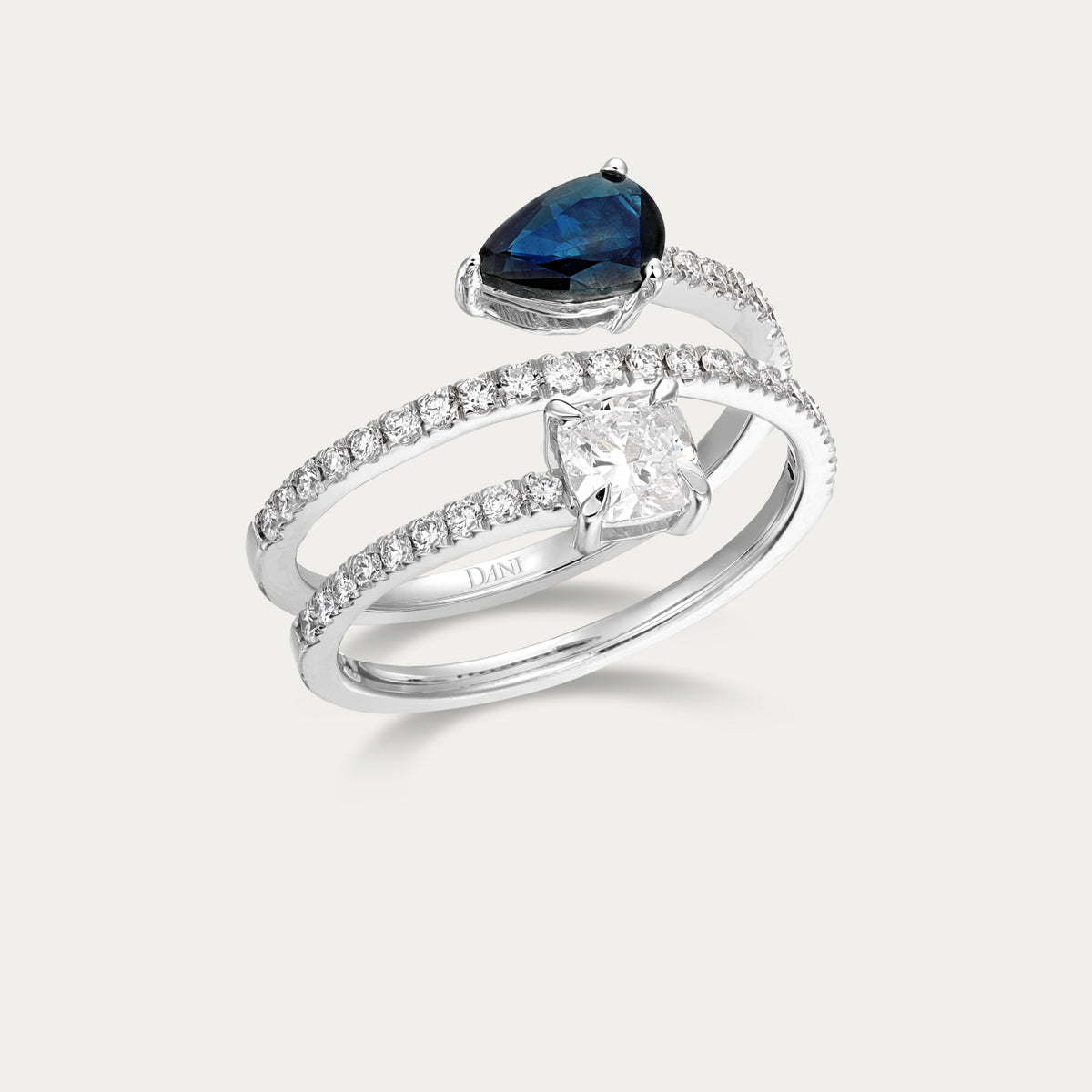 Modern Accent Lab Grown Diamond Ring