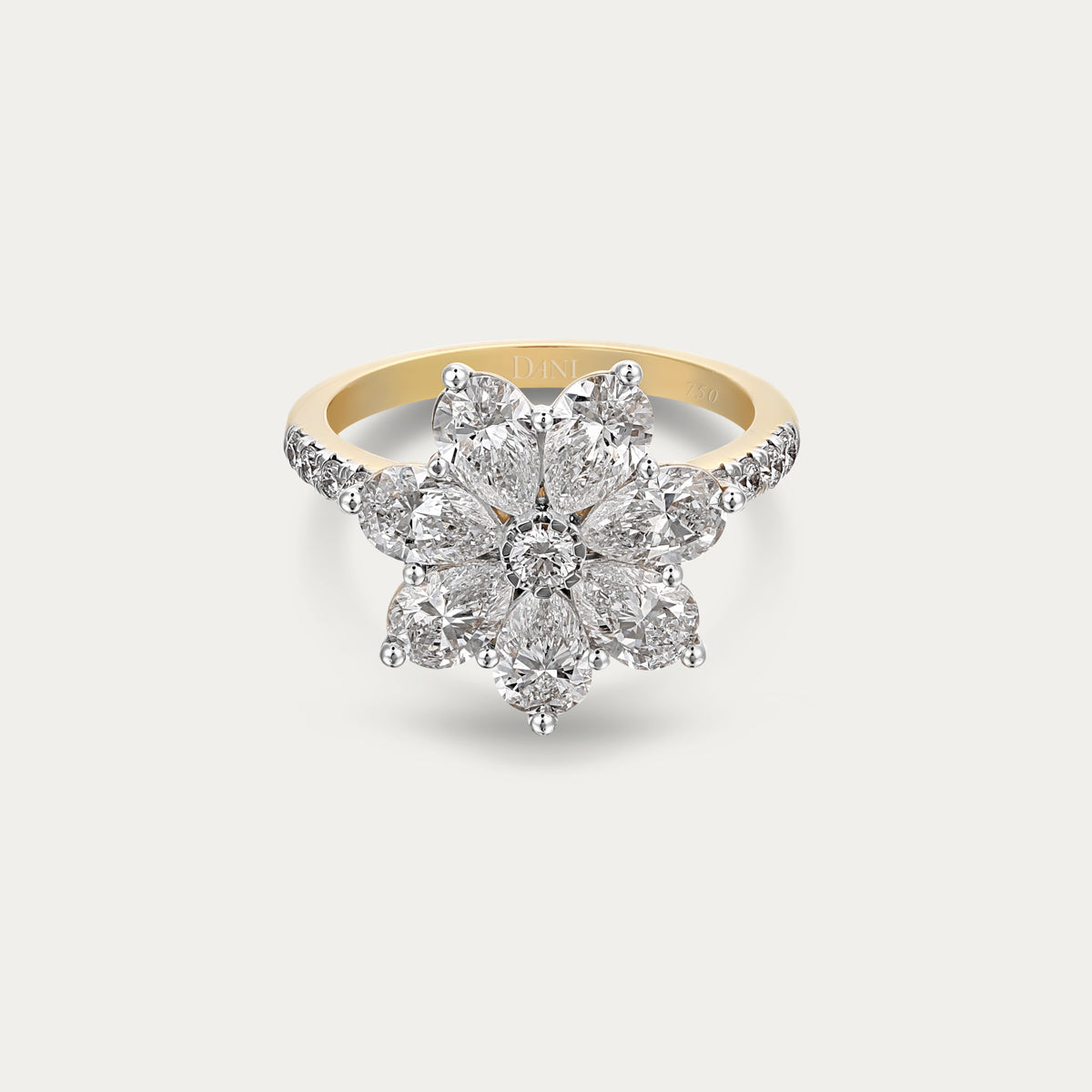 Modern Cascade Lab Grown Diamond Ring