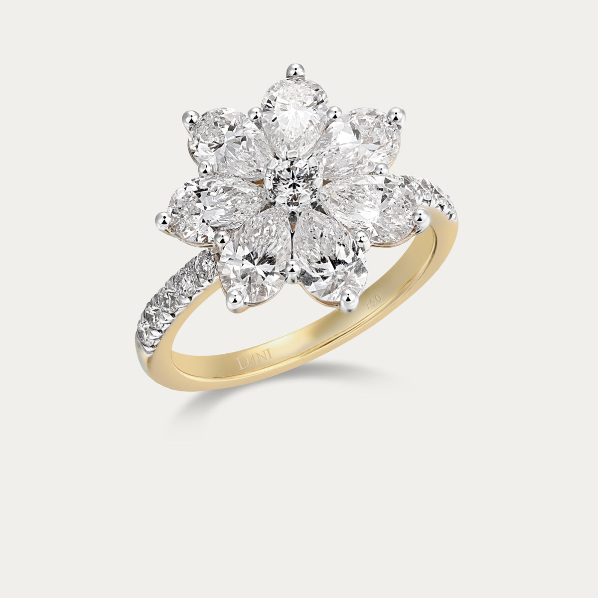 Modern Cascade Lab Grown Diamond Ring