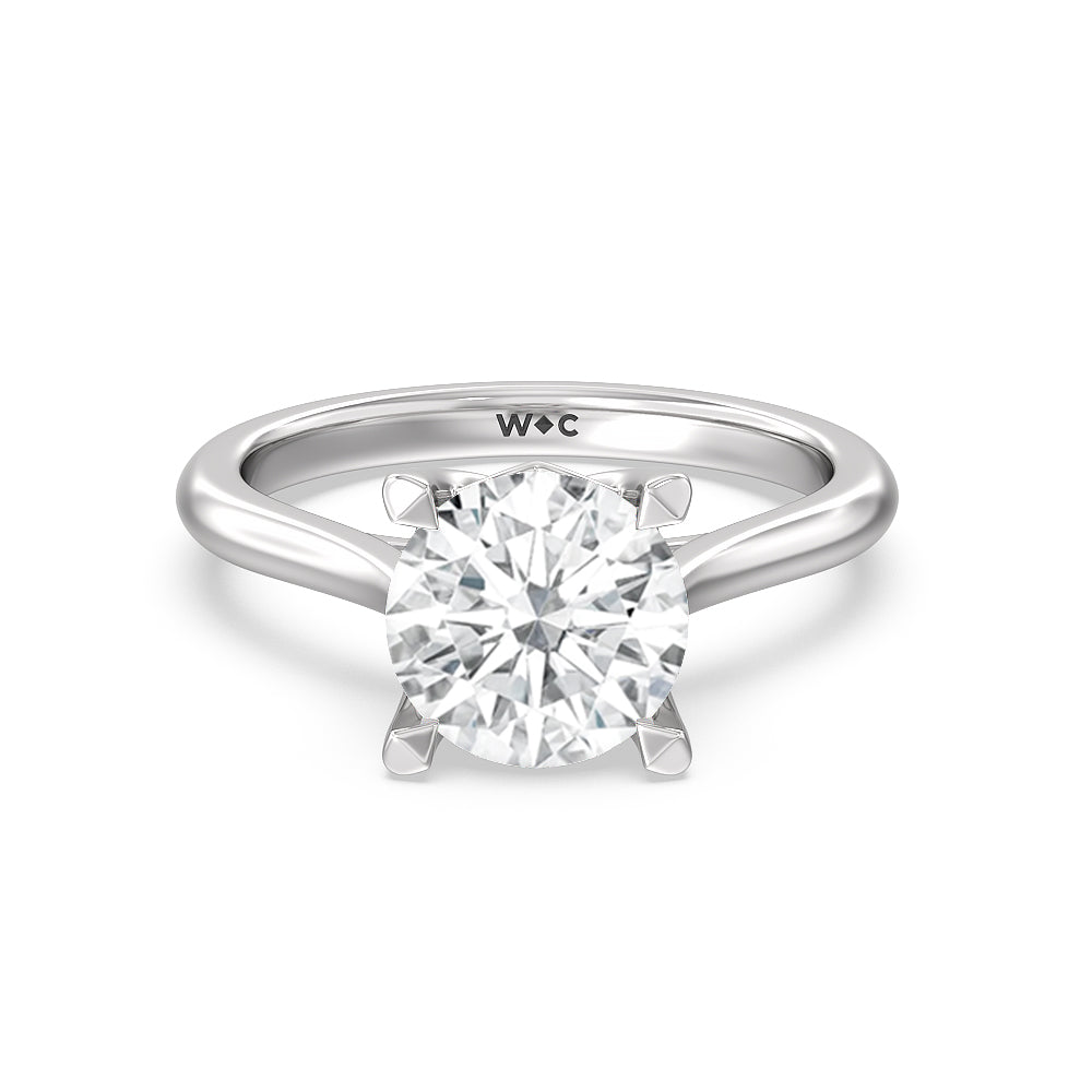 Tulip Basket Cathedral Classic Solitaire Engagement Ring