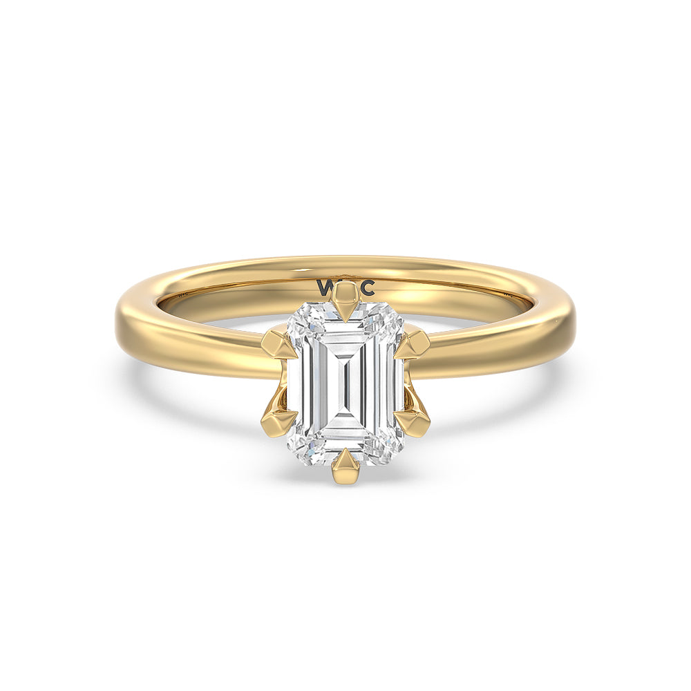 6 Claw Hidden Halo Engagement Ring