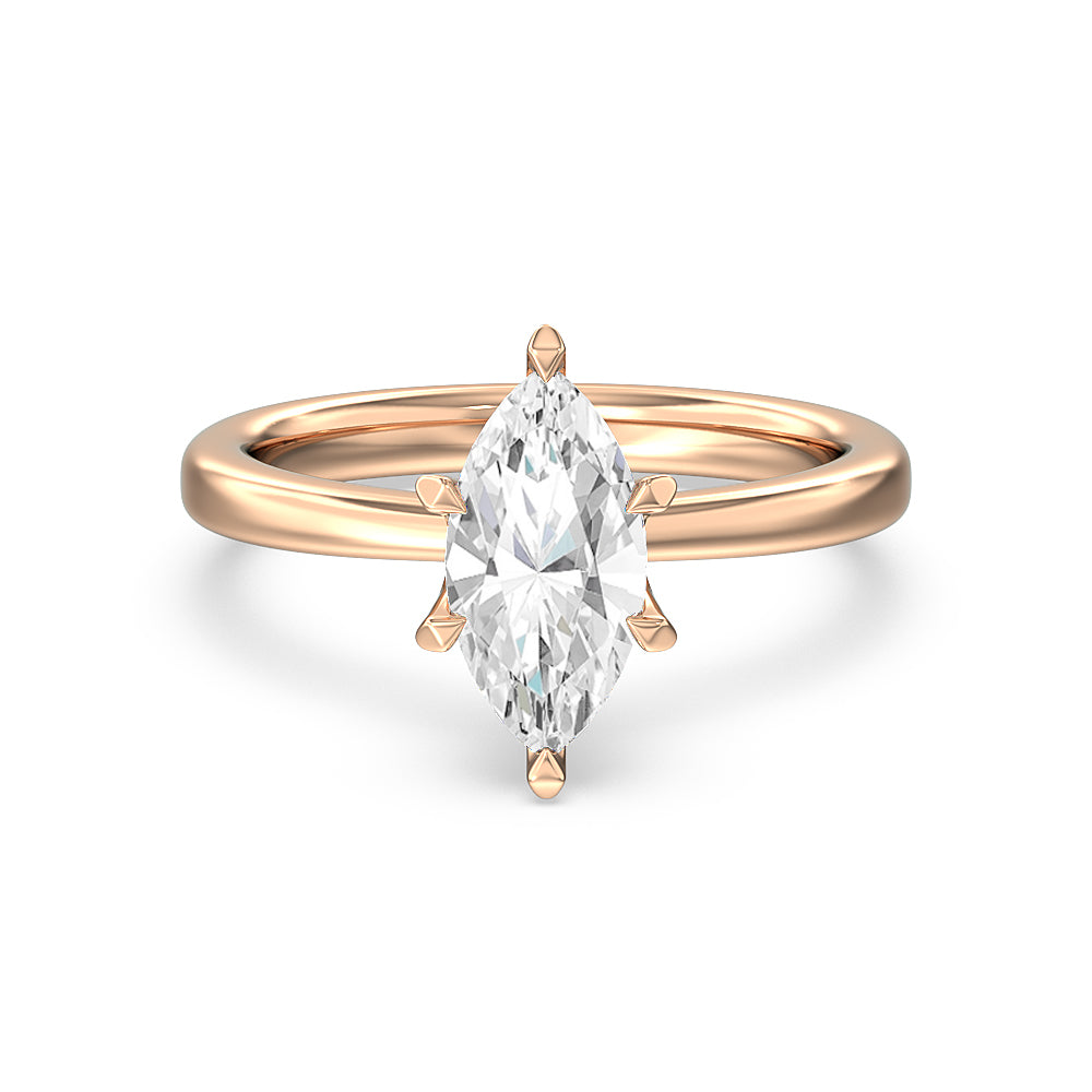 6 Claw Hidden Halo Engagement Ring